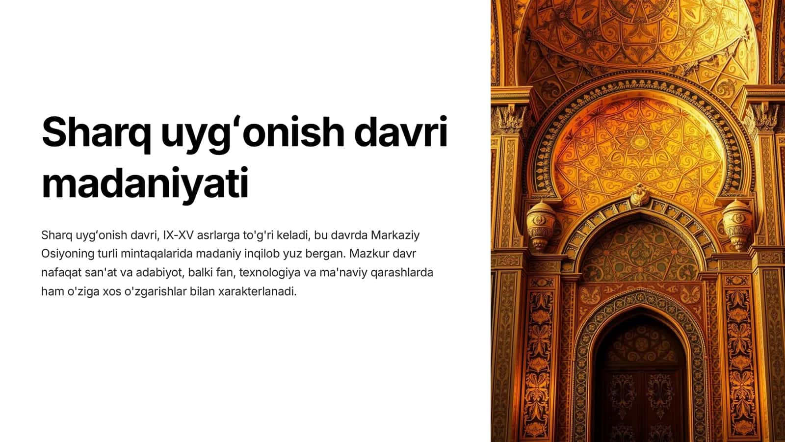 Sharq uygʻonish davri madaniyati