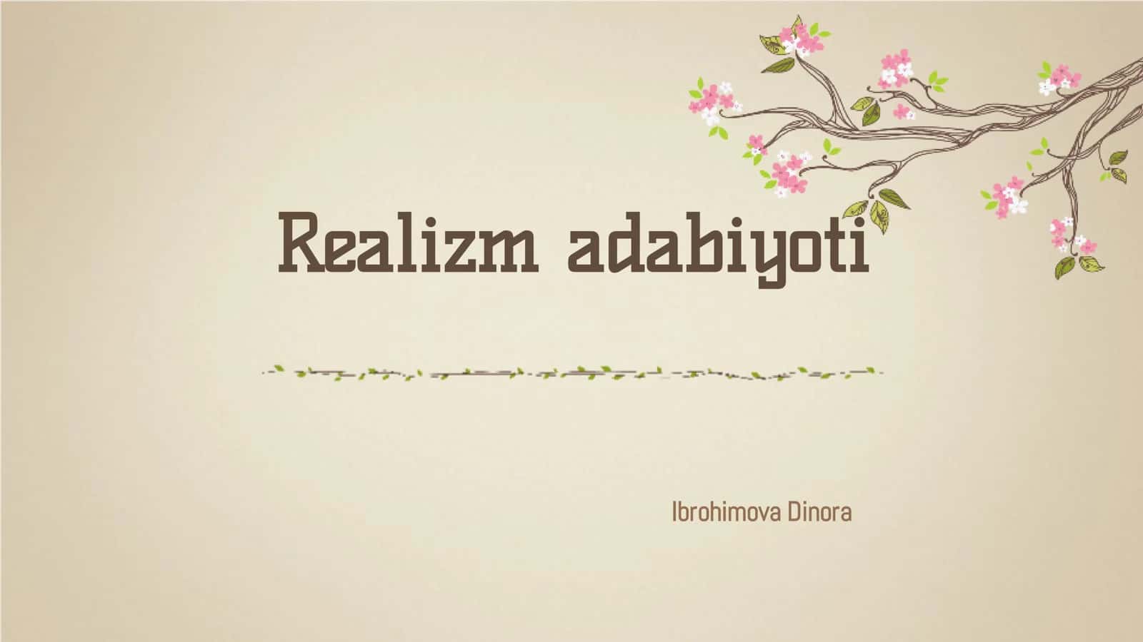 Realizm adabiyoti