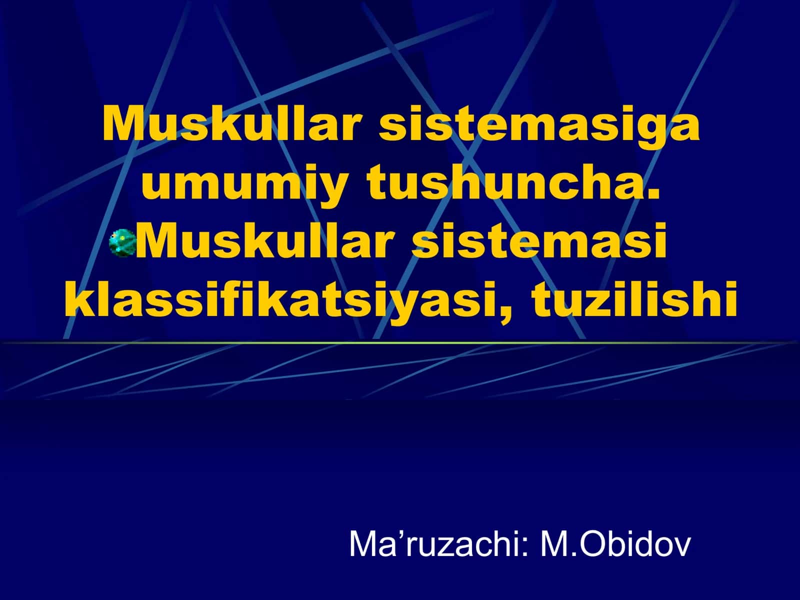 Muskullar sistemasiga umumiy tushuncha. Muskullar sistemasi klassifikatsiyasi, tuzilishi