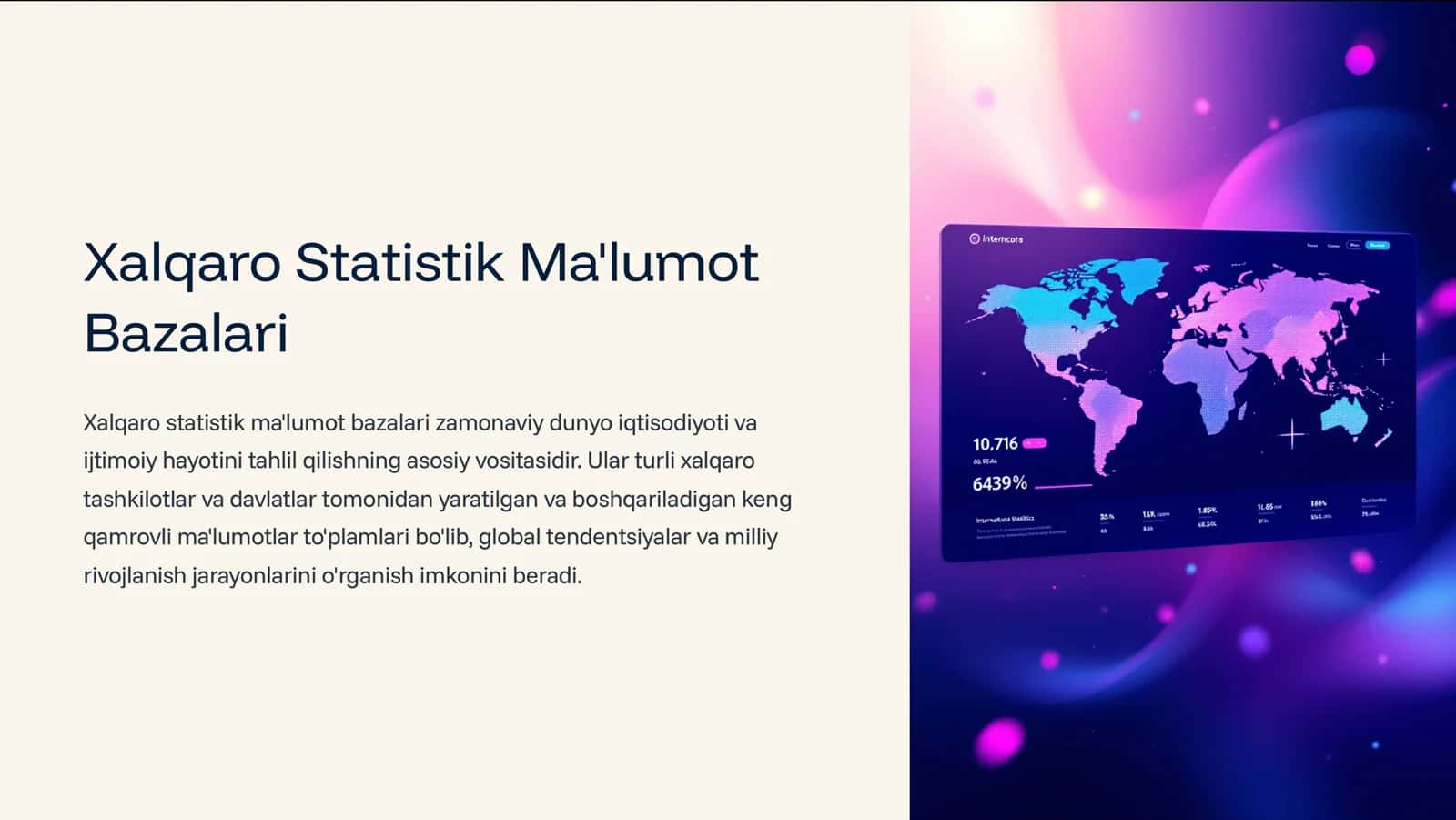 Xalqaro Statistik Ma'lumot Bazalari