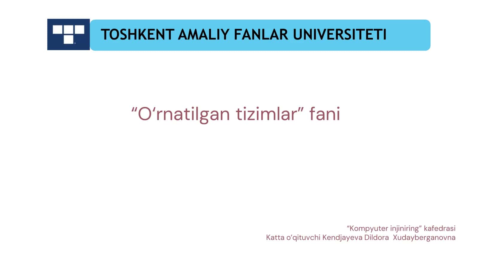 O‘rnatilgan tizimlar