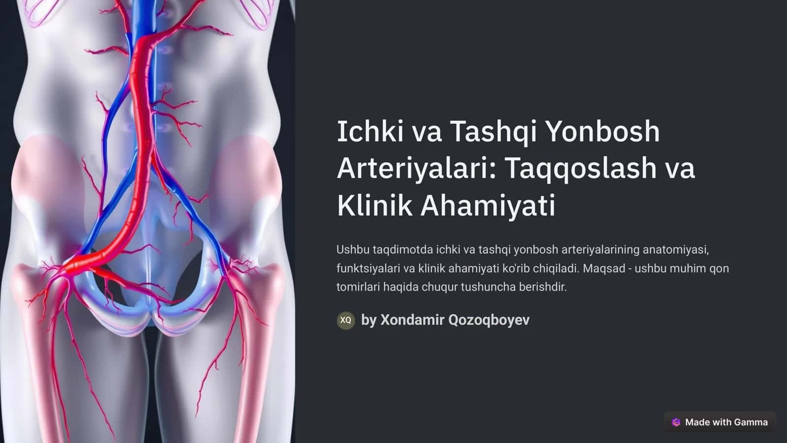 Ichki va Tashqi Yonbosh Arteriyalari: Taqqoslash va Klinik Ahamiyati