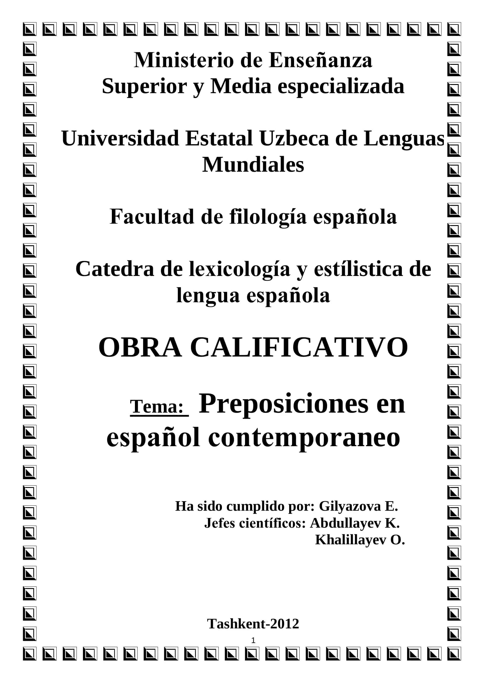 Preposiciones en español contemporáneo