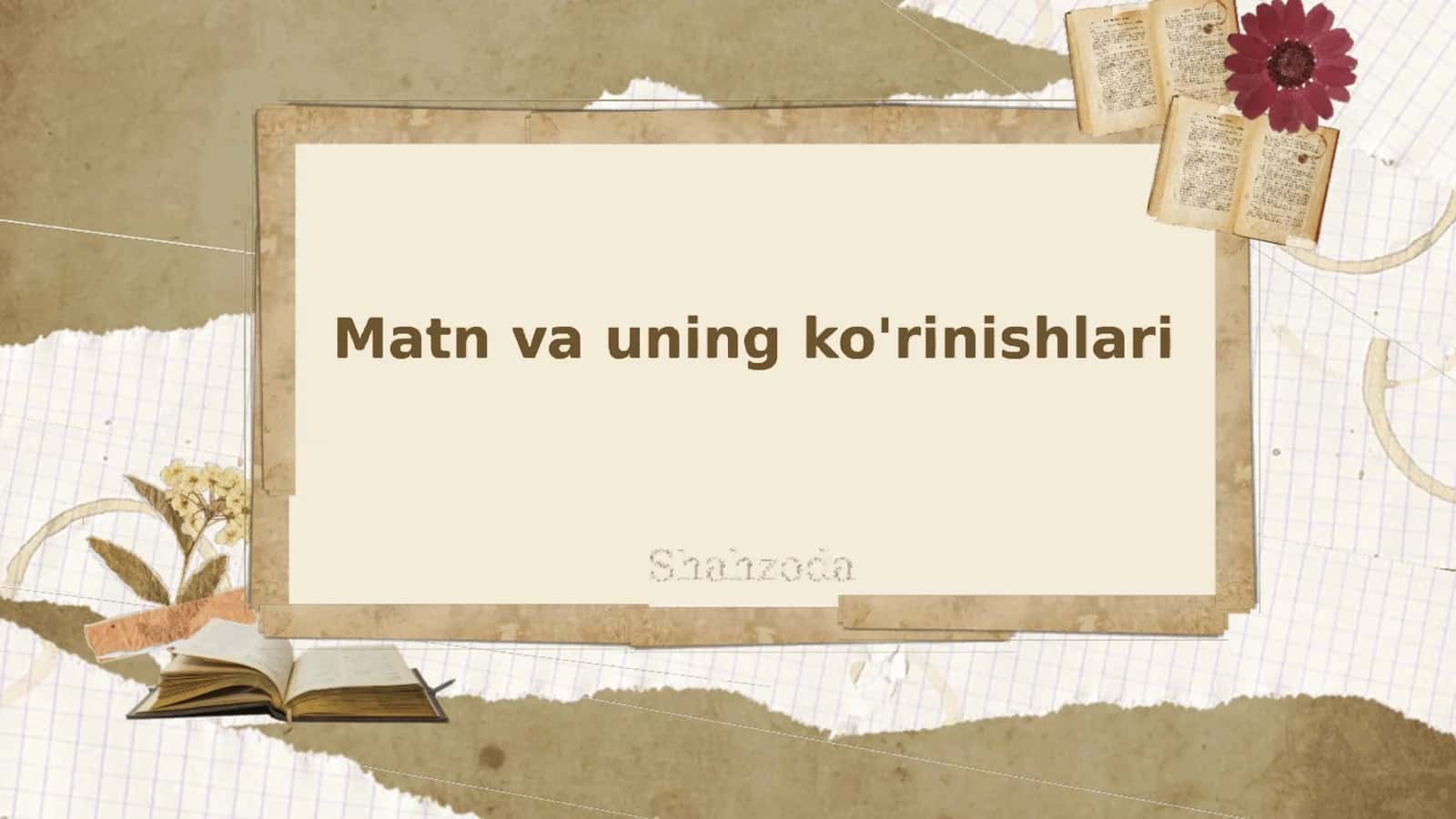 Matn va uning ko'rinishlari