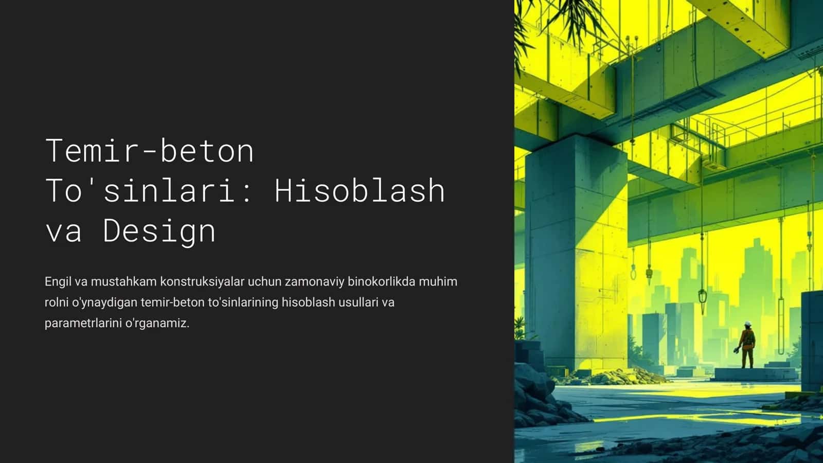 Temir-beton To'sinlari: Hisoblash va Design