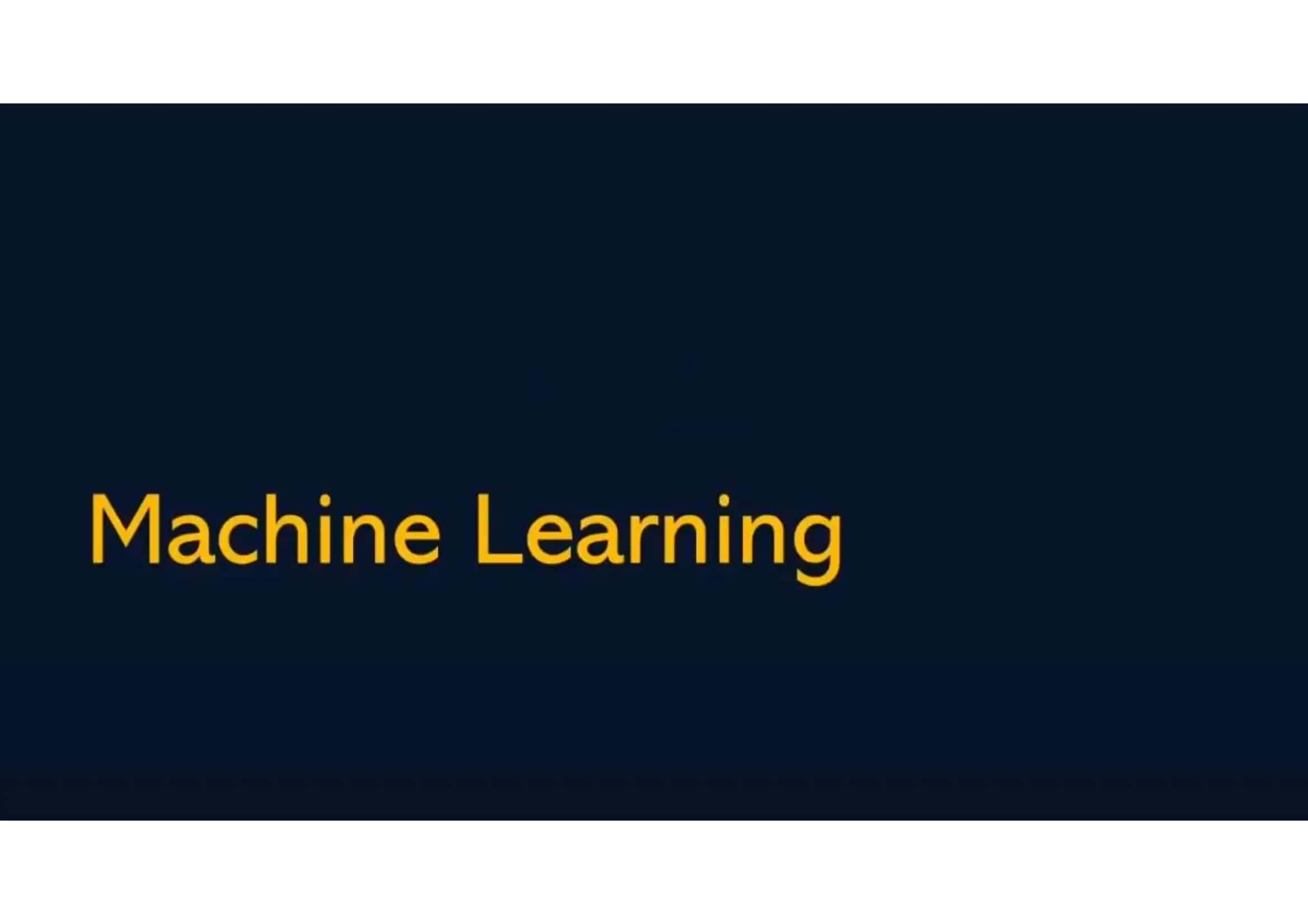 Mashinali o`qitish (Machine learning)