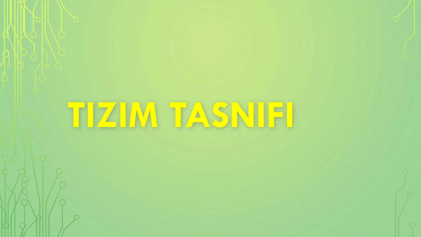 TIZIM TASNIFI