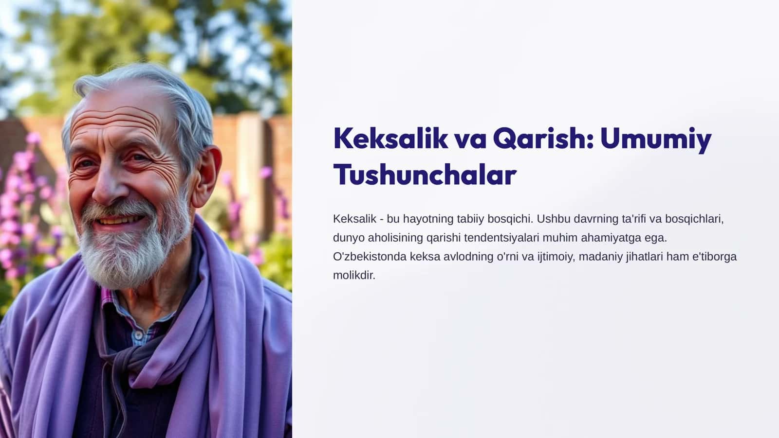 Keksalik va Qarish Umumiy Tushunchalar