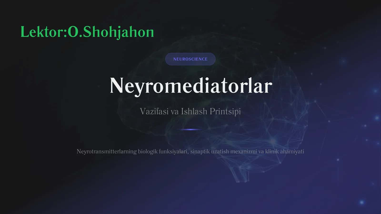 Neyromediatorlar