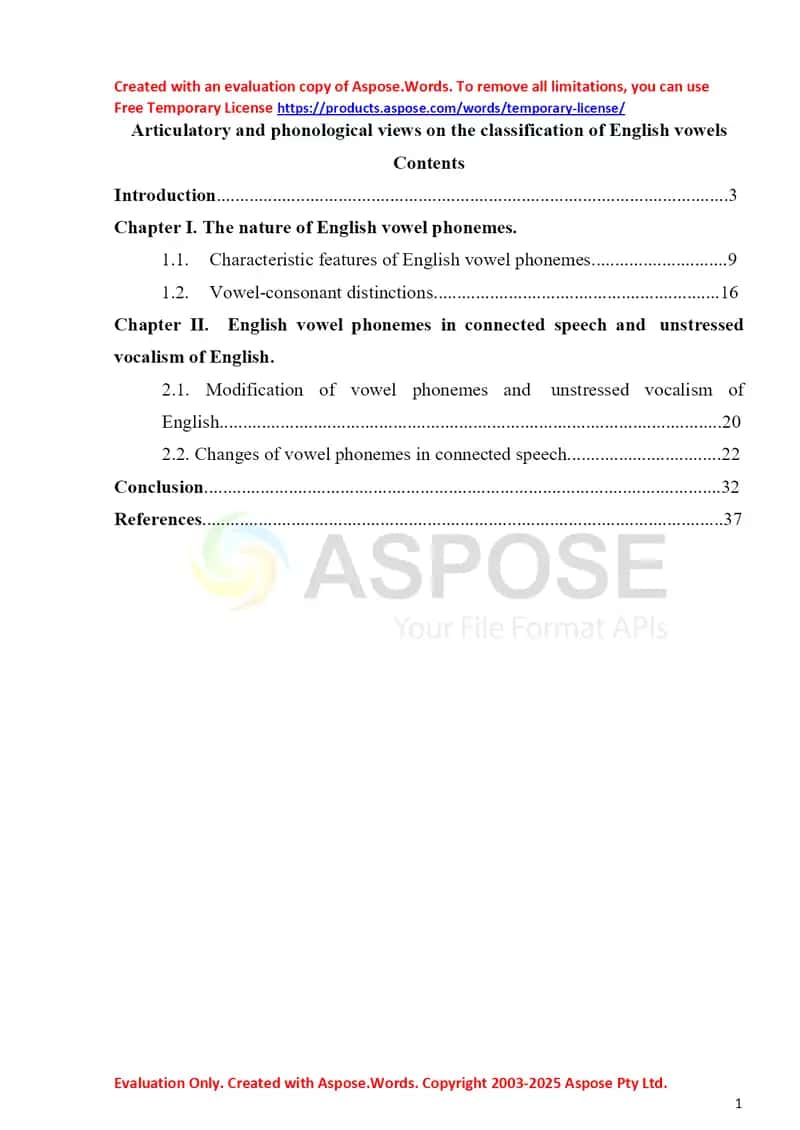 English vowels
