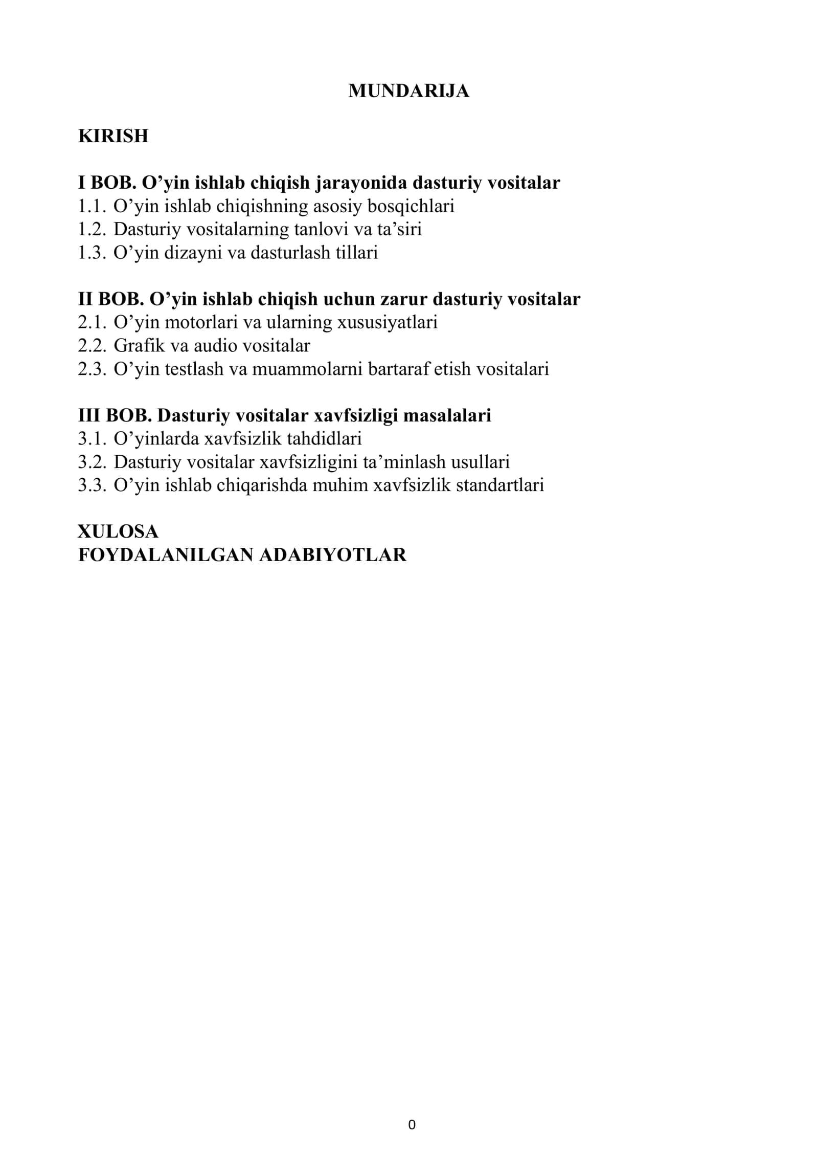 O’yin ishlab chiqishning asosiy bosqichlari