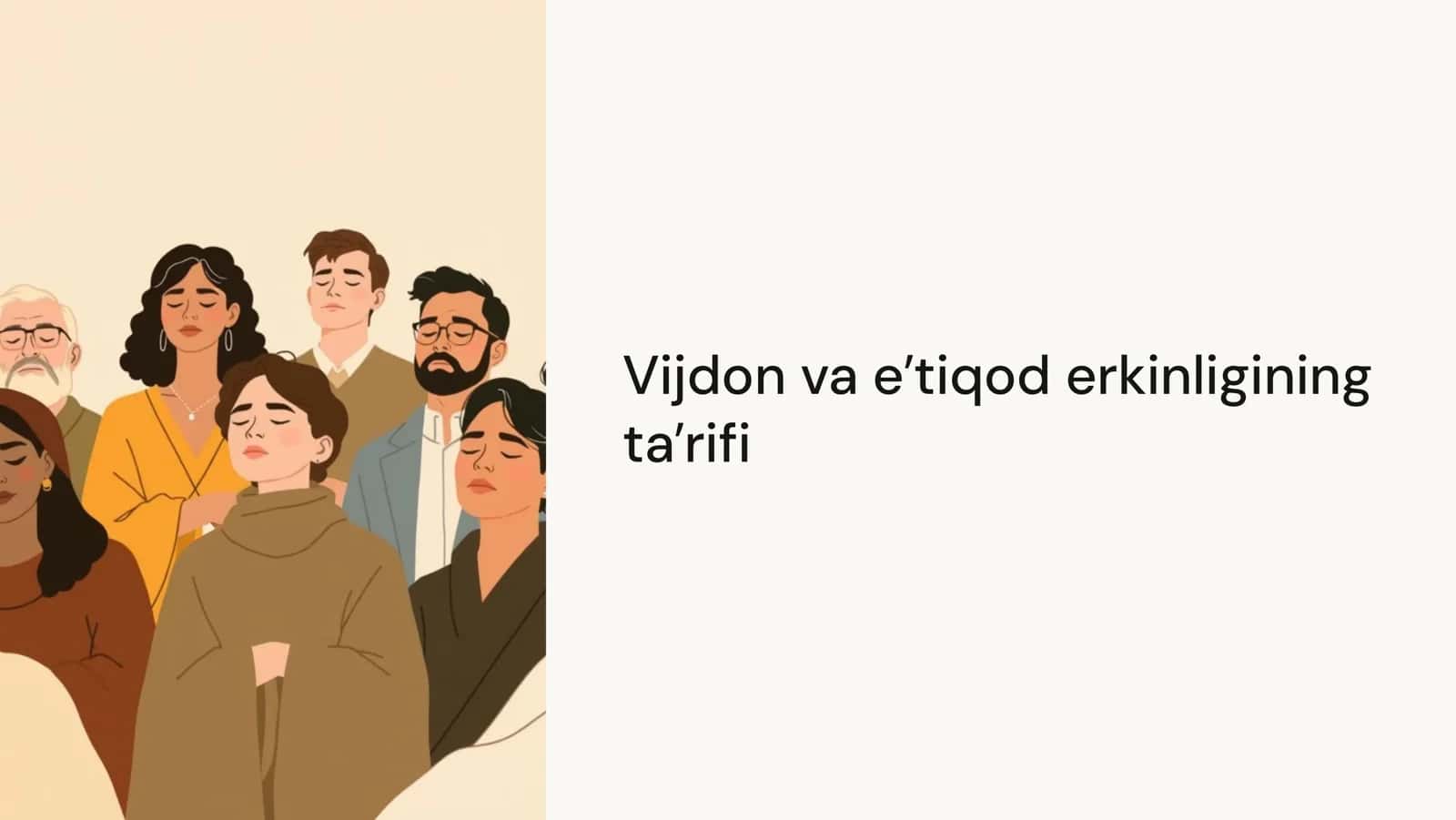 Vijdon va e'tiqod erkinligining ta'rifi