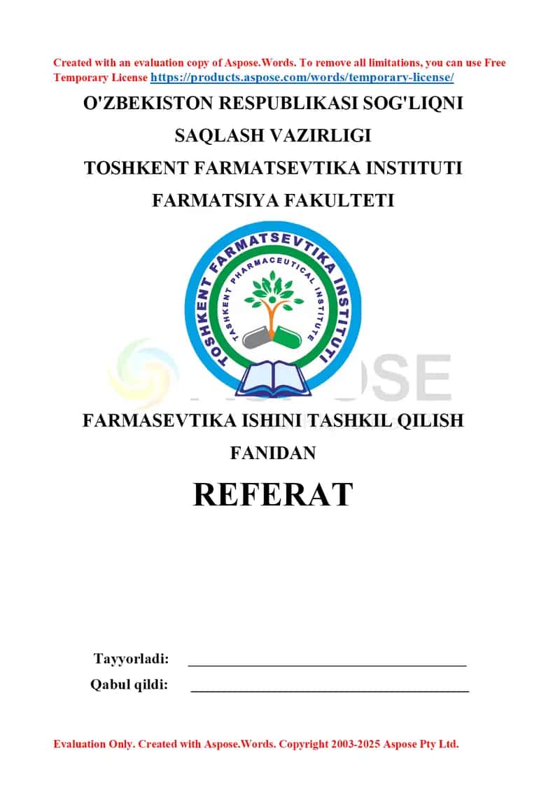 O‘zbekiston Respublikasida soliq kodeksining ahamiyati. Referat 10 bet.
