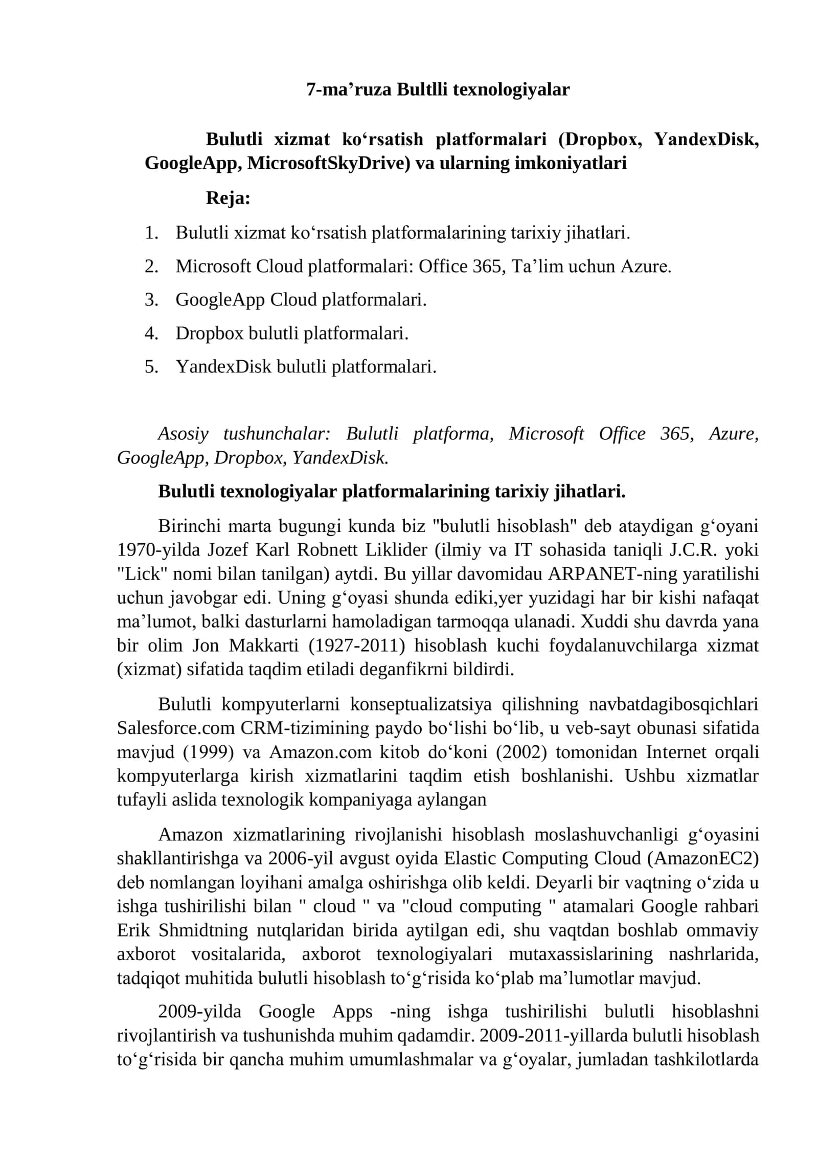 Bulutli texnologiyalar platformalari