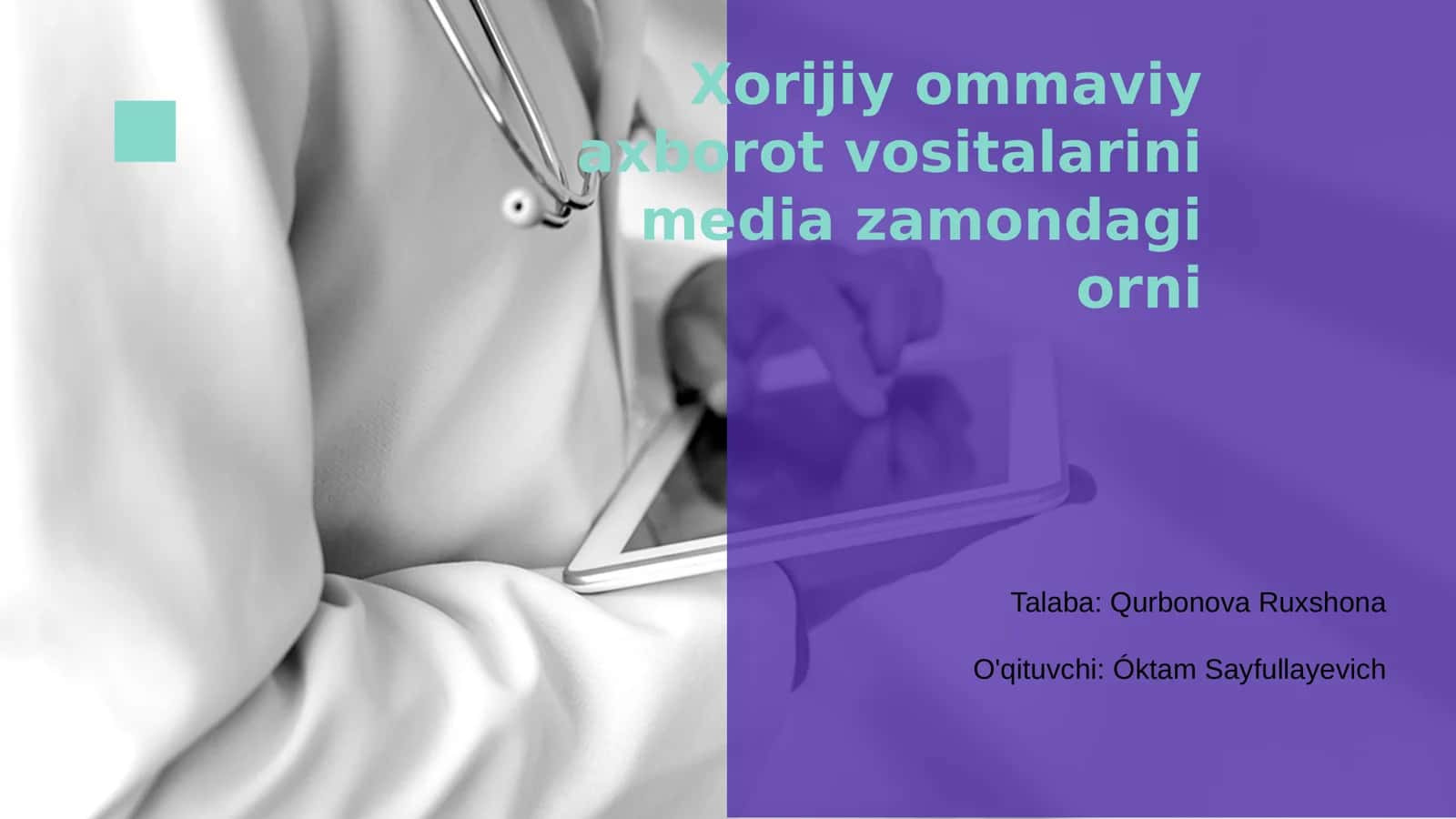 Xorijiy Ommaviy Axborot Vositalari Ta'rifi