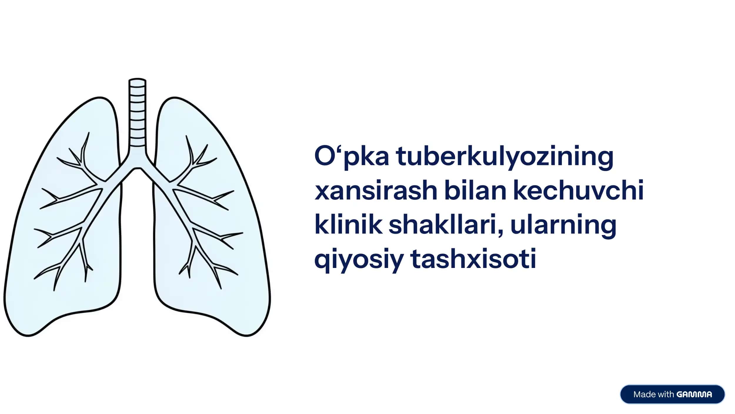 O‘pka tuberkulyozining xansirash bilan kechuvchi asosiy shakllari