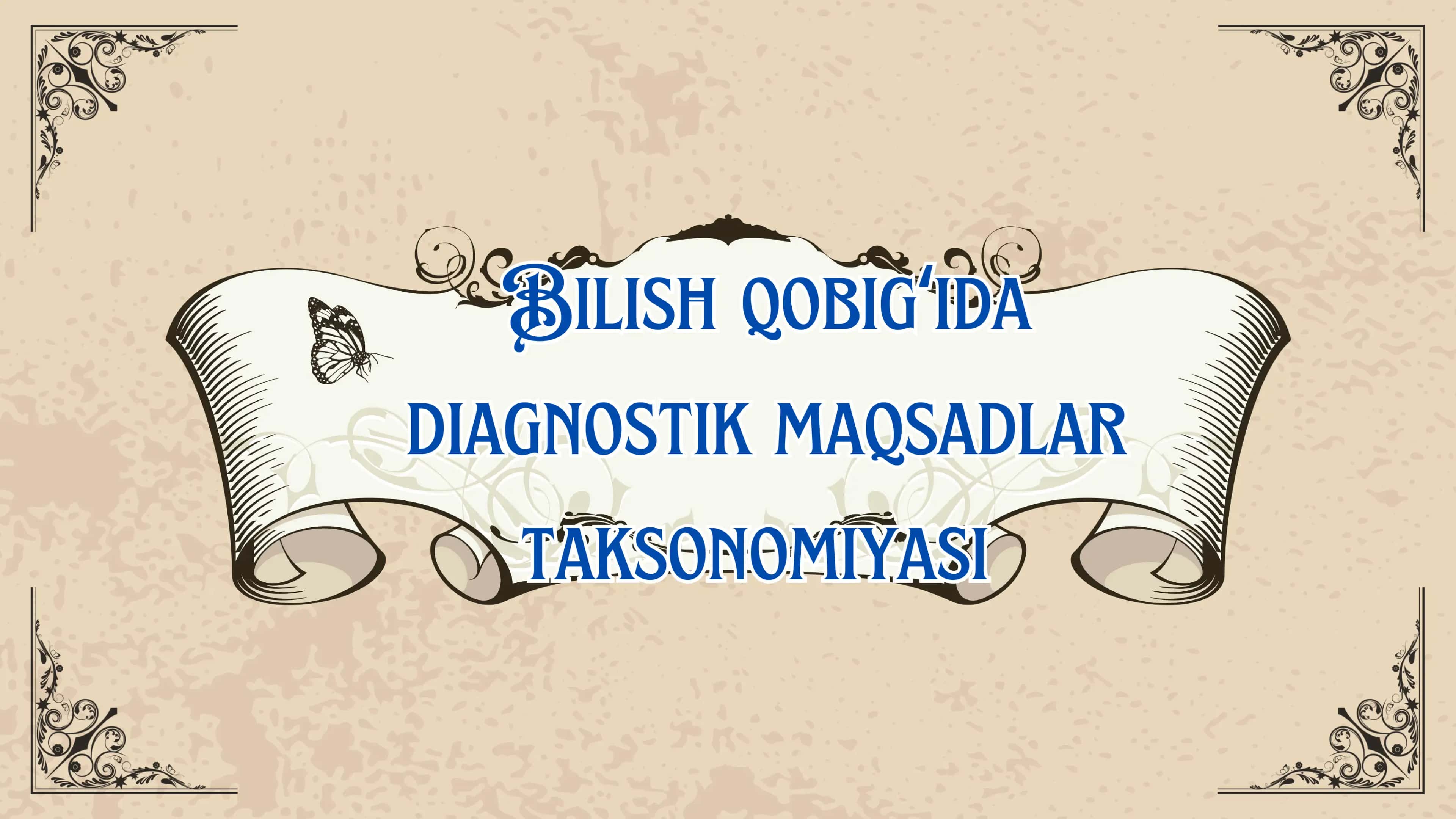 Bilish qobigʻida diagnostik maqsadlar taksonomiyasi