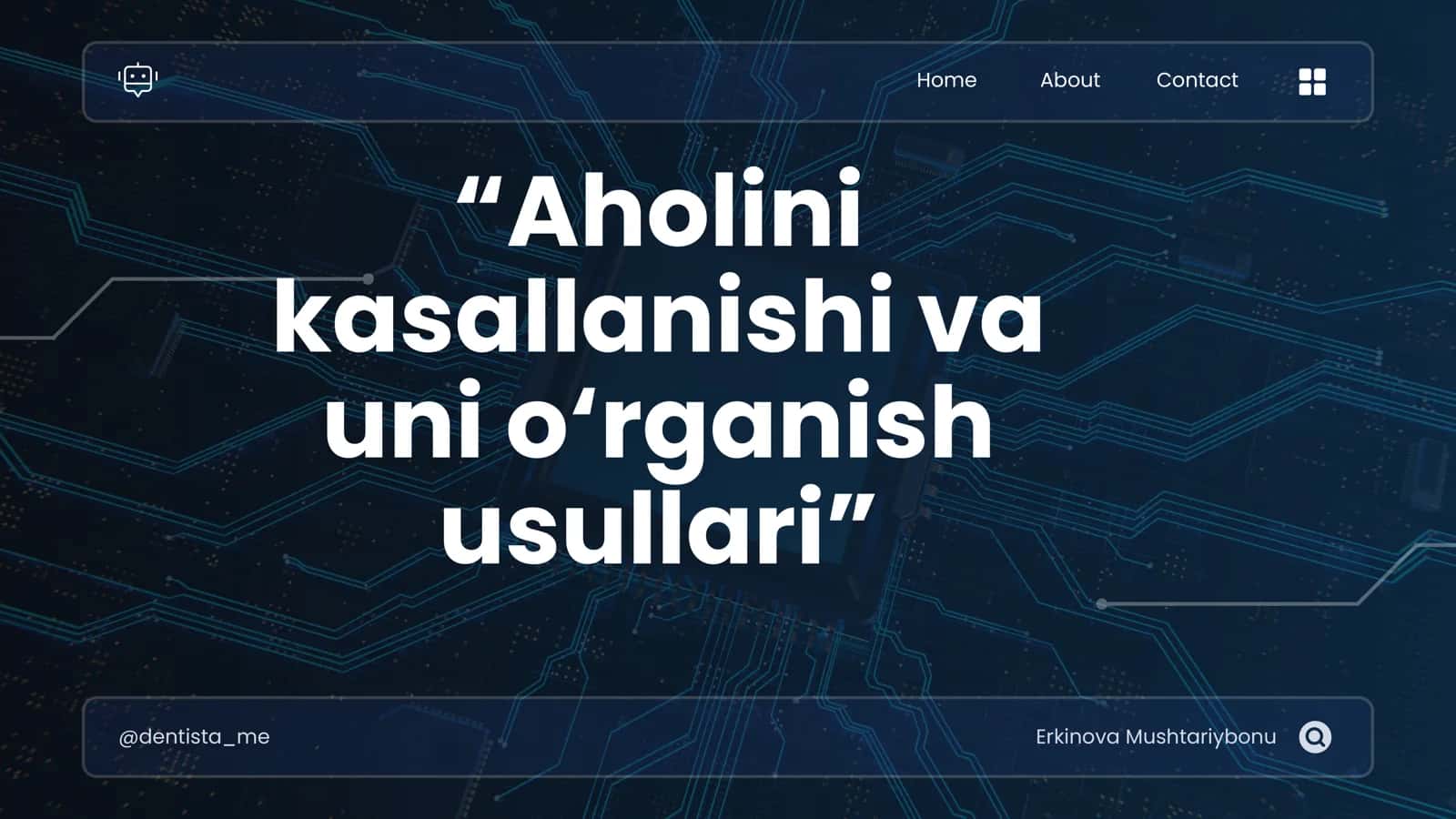 Aholini kasallanishi va uni o‘rganish usullari