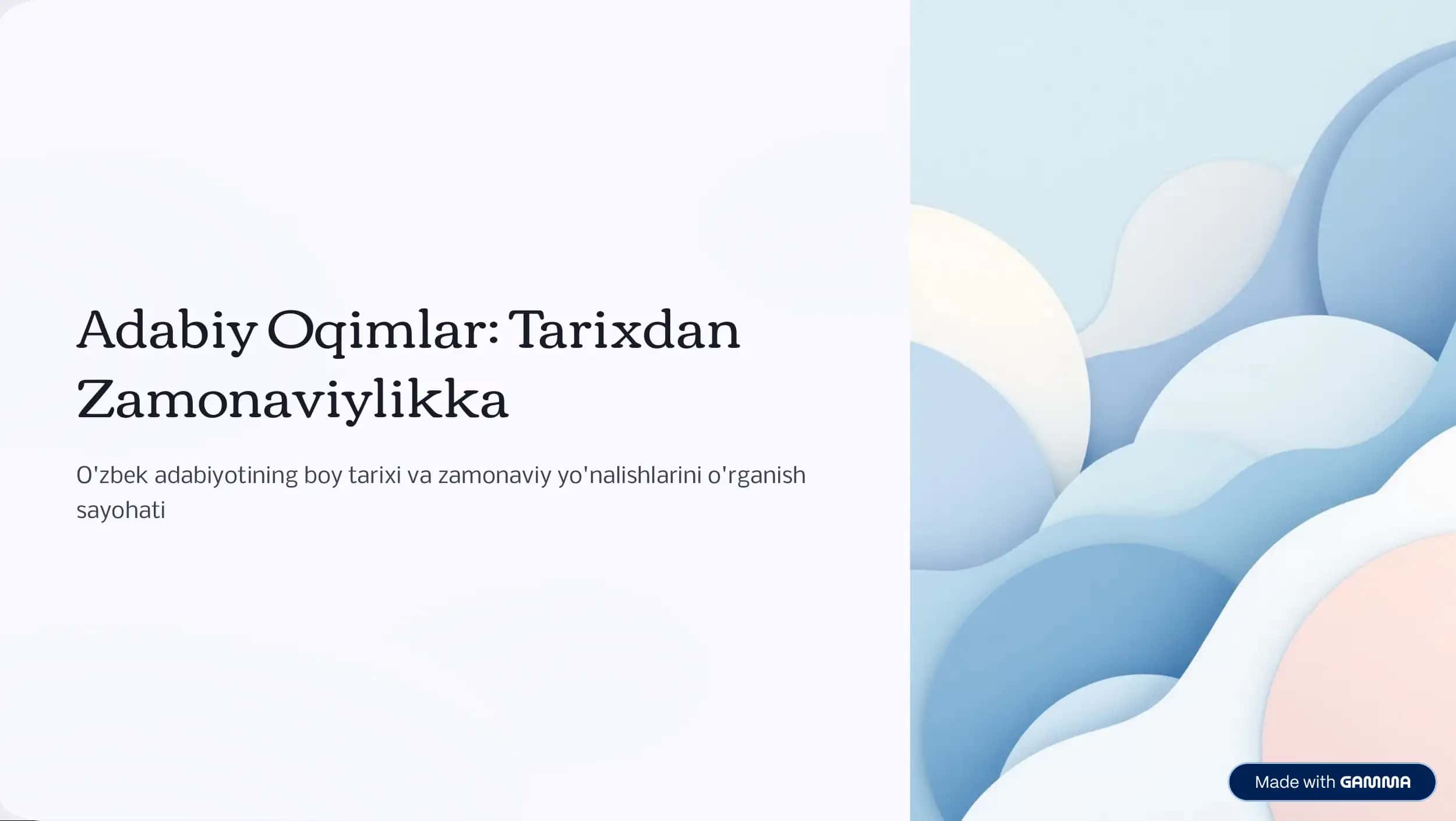 Adabiy Oqimlar: Tarixdan Zamonaviylikka