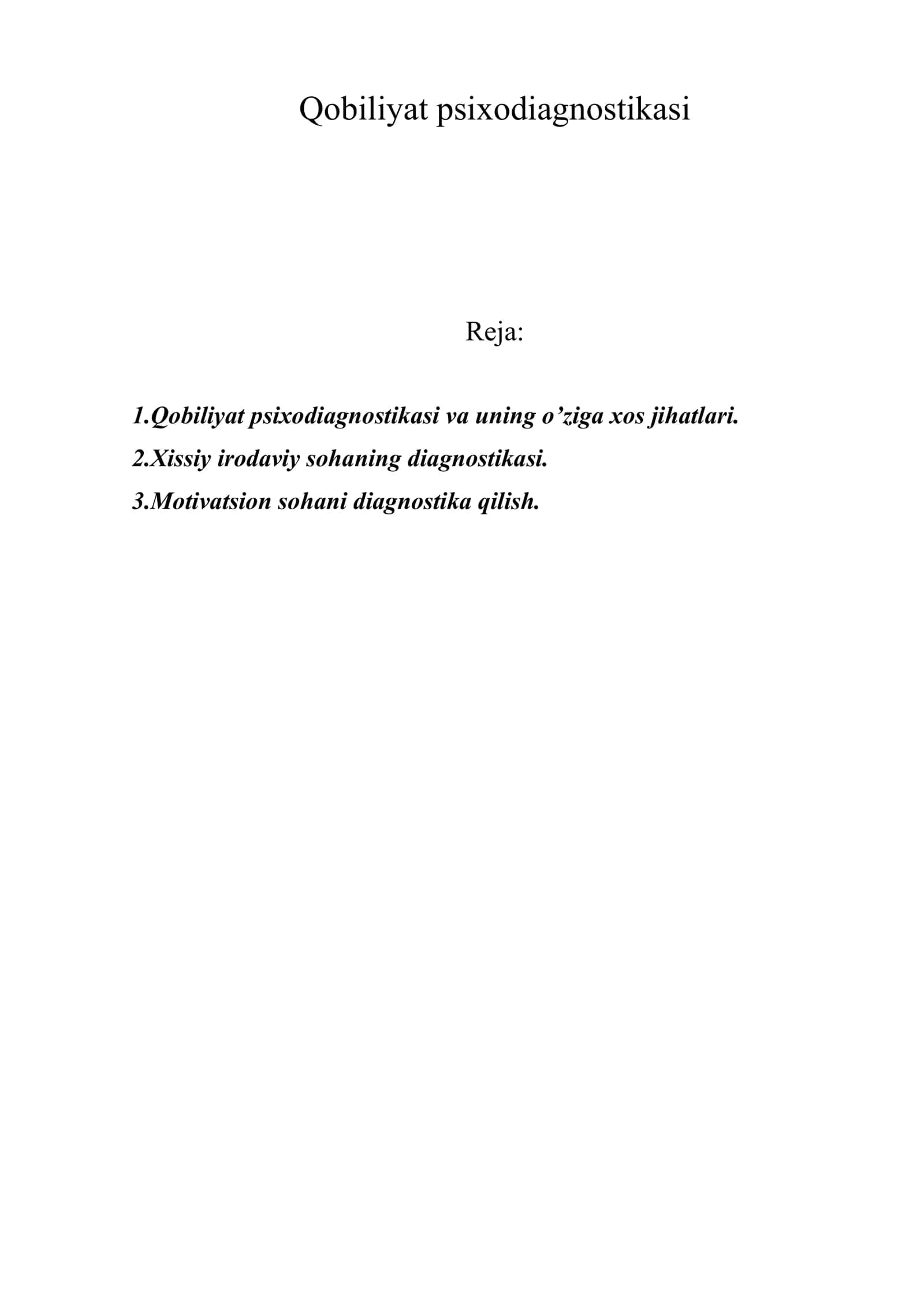 Qobiliyat psixodiagnostikasi