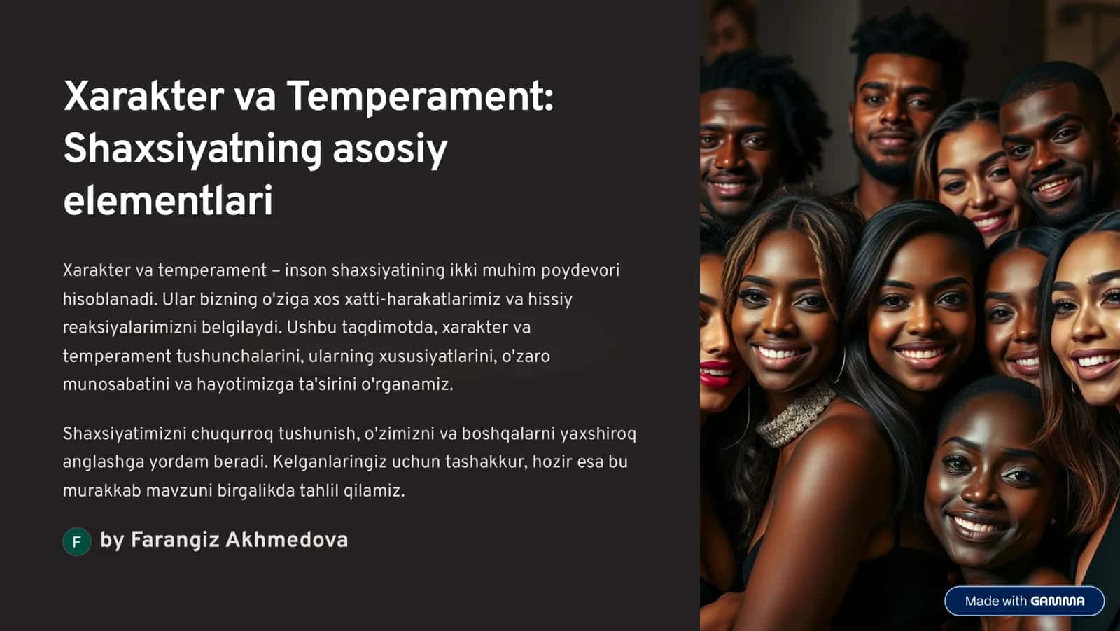 Xarakter va Temperament: Shaxsiyatning asosiy elementlari