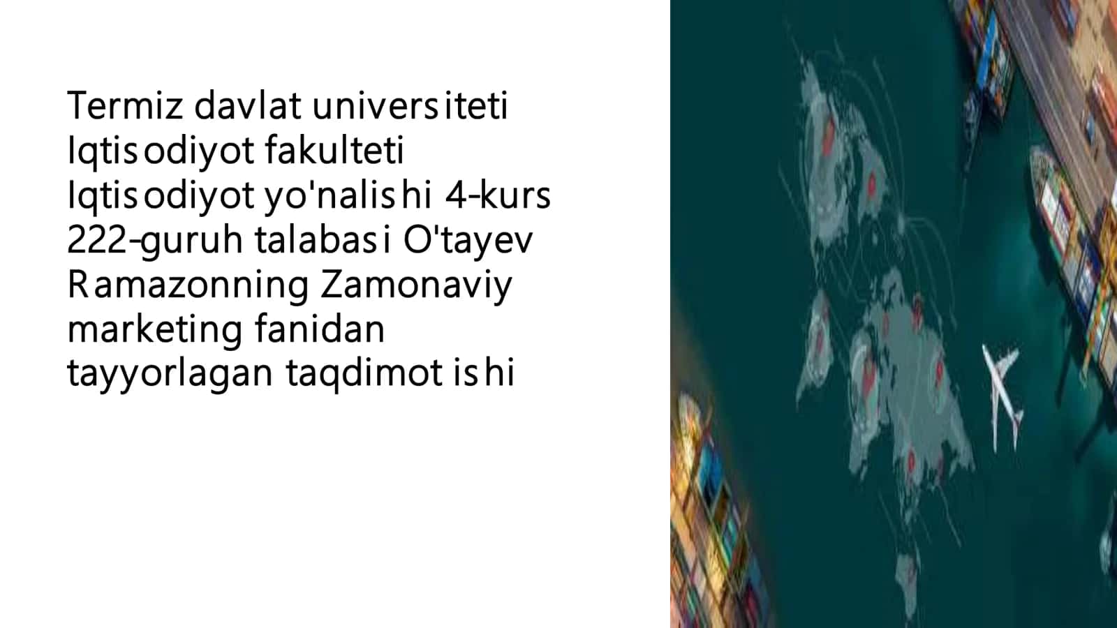 Taqsimot(place)siyosati va logistika