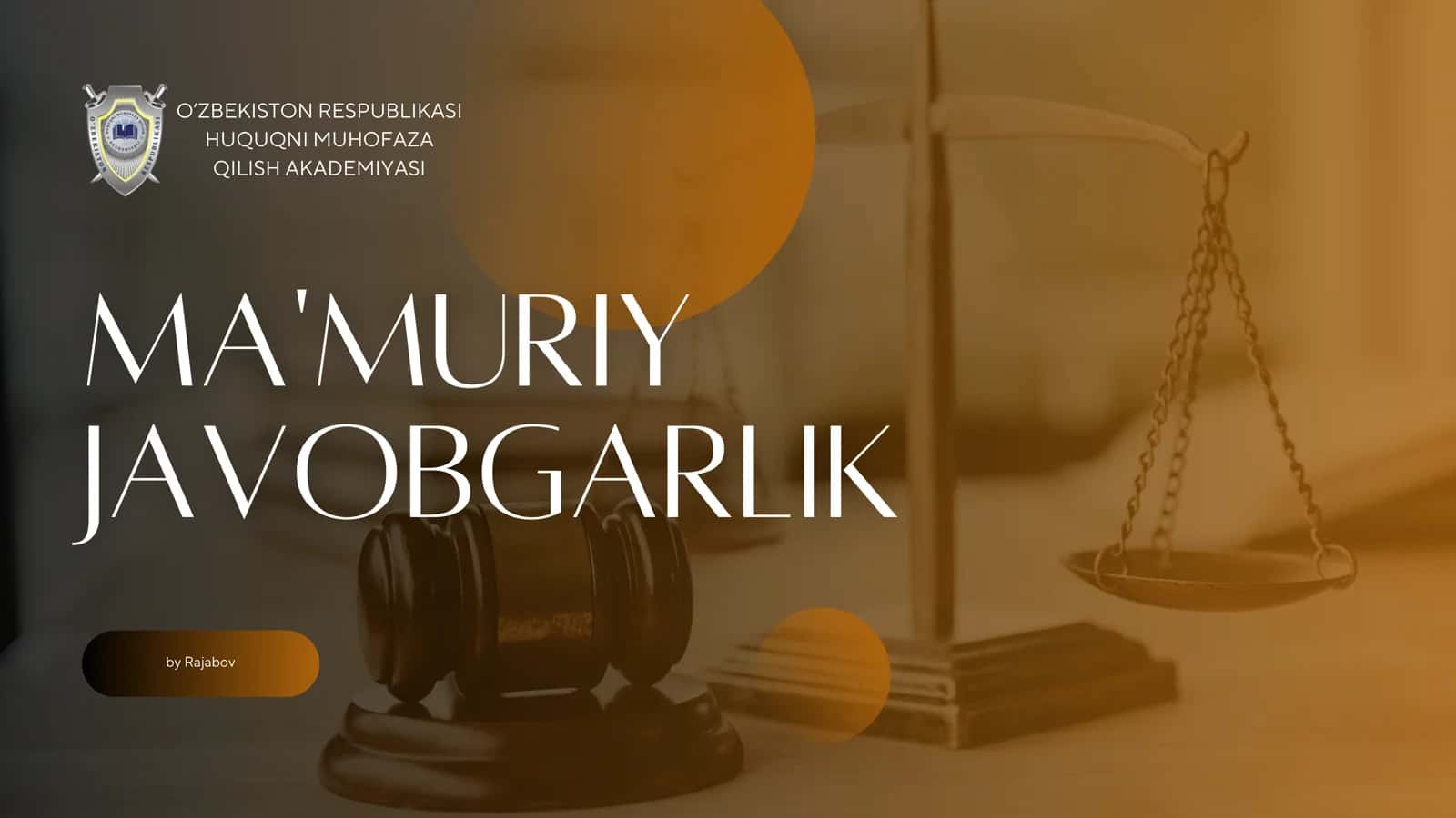 MA'MURIY JAVOBGARLIK