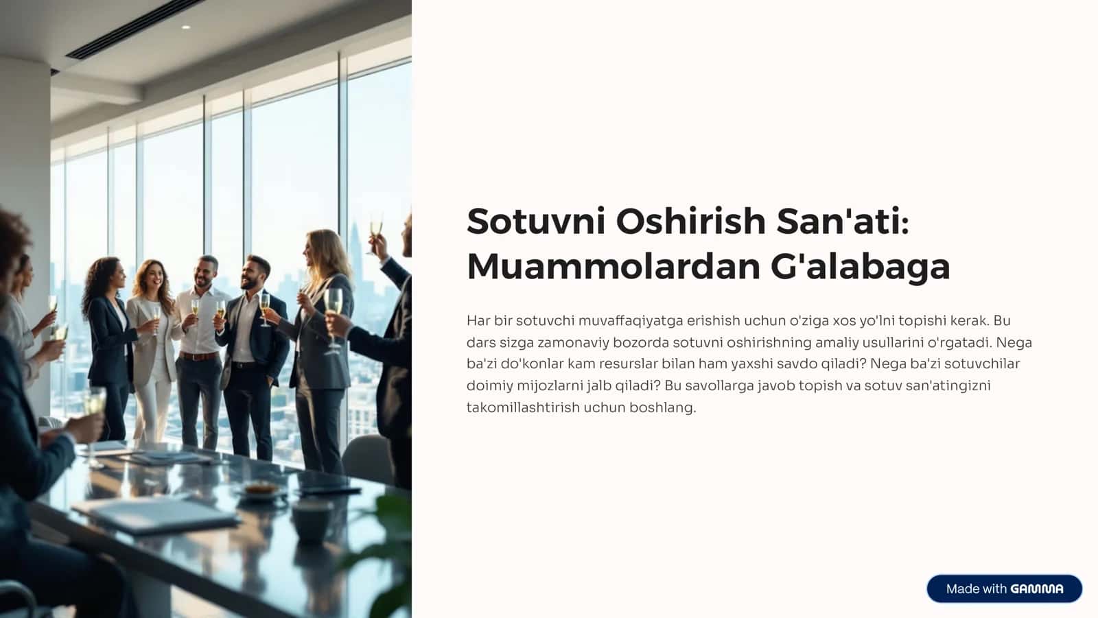 Sotuvni Oshirish San'ati