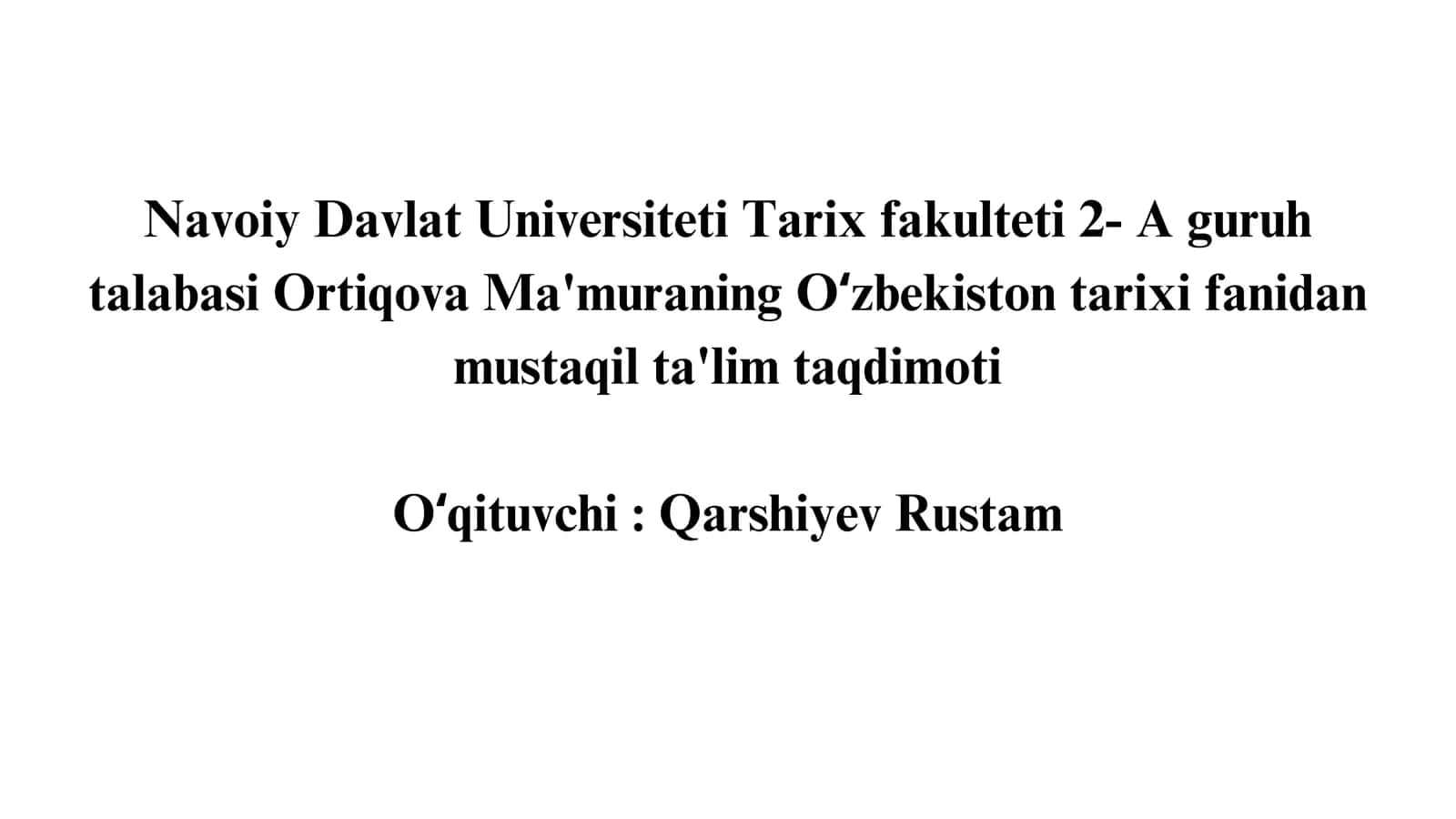 Oʻzbekistonda mustabit ma'muriy buyruqbozlik tizimining shakllanishi