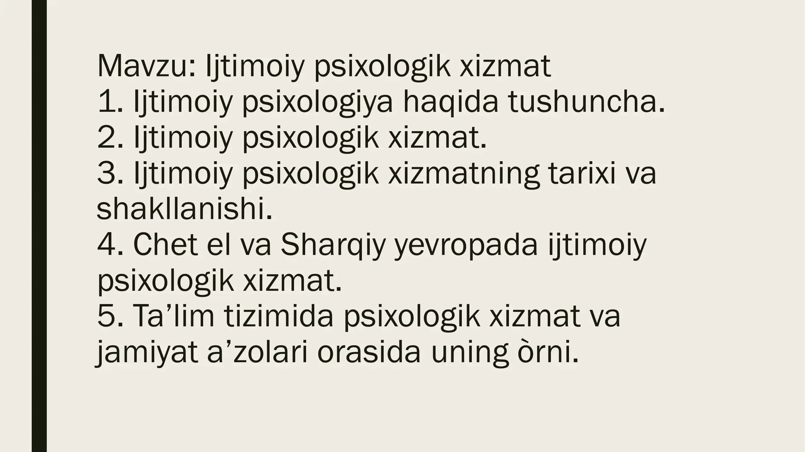 Ijtimoiy psixologik xizmat