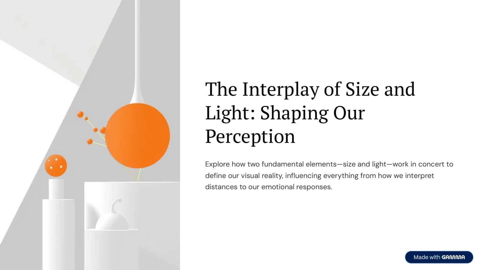 The Interplay of Size and Light: Shaping Our Perception