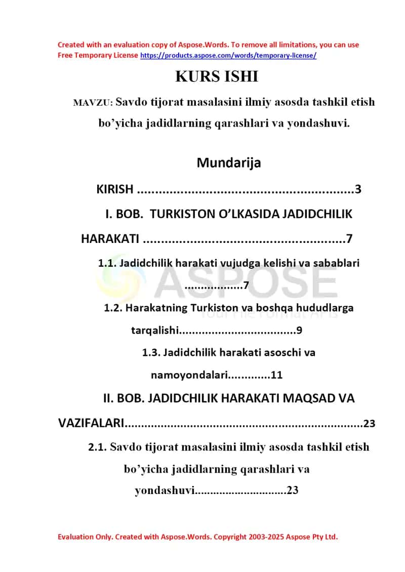 “Savdo tijorat masalasini ilmiy asosda tashkil etish bo’yicha jadidlarning qarashlari va yondashuvi”
