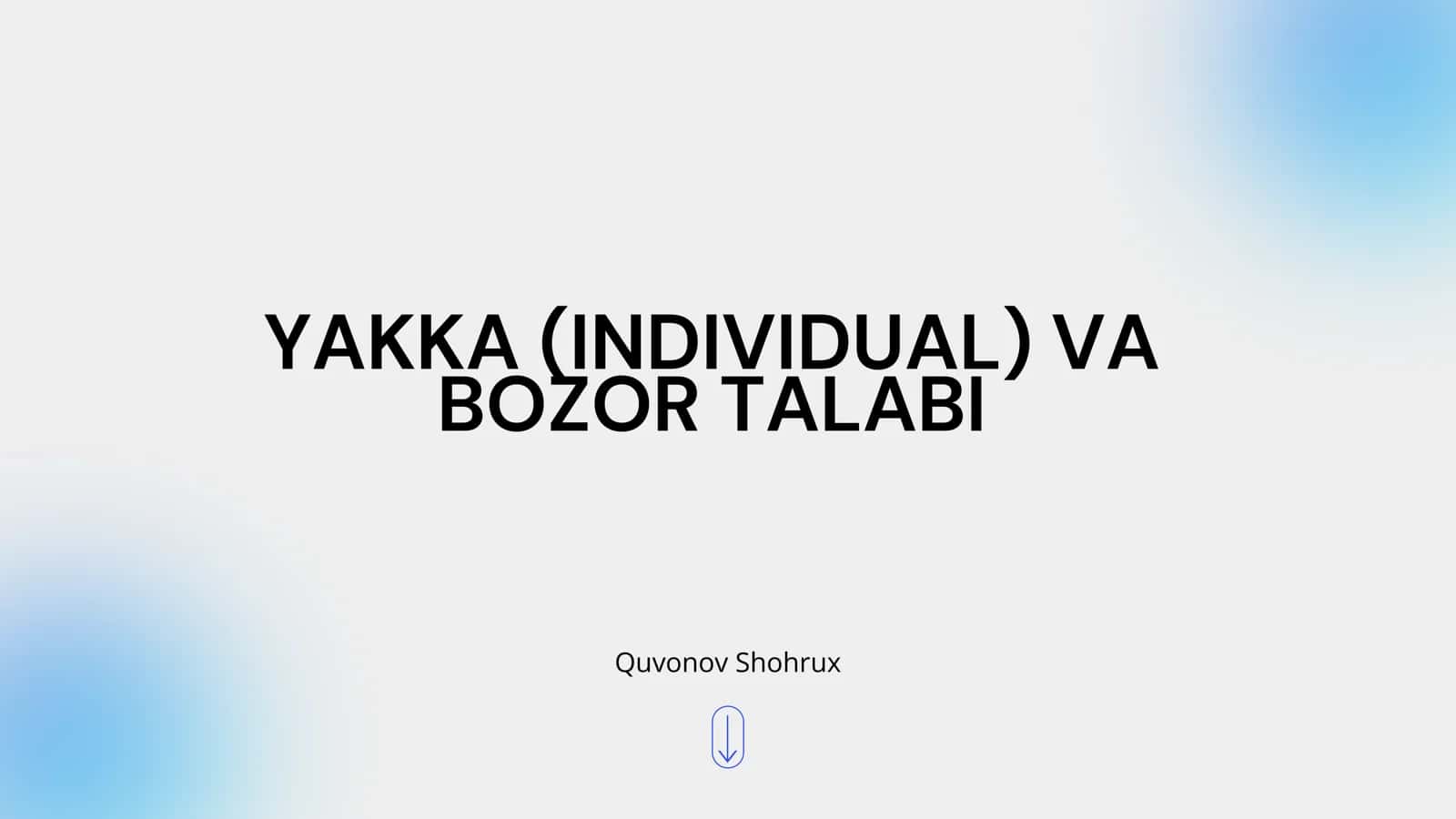 YAKKA TALABI