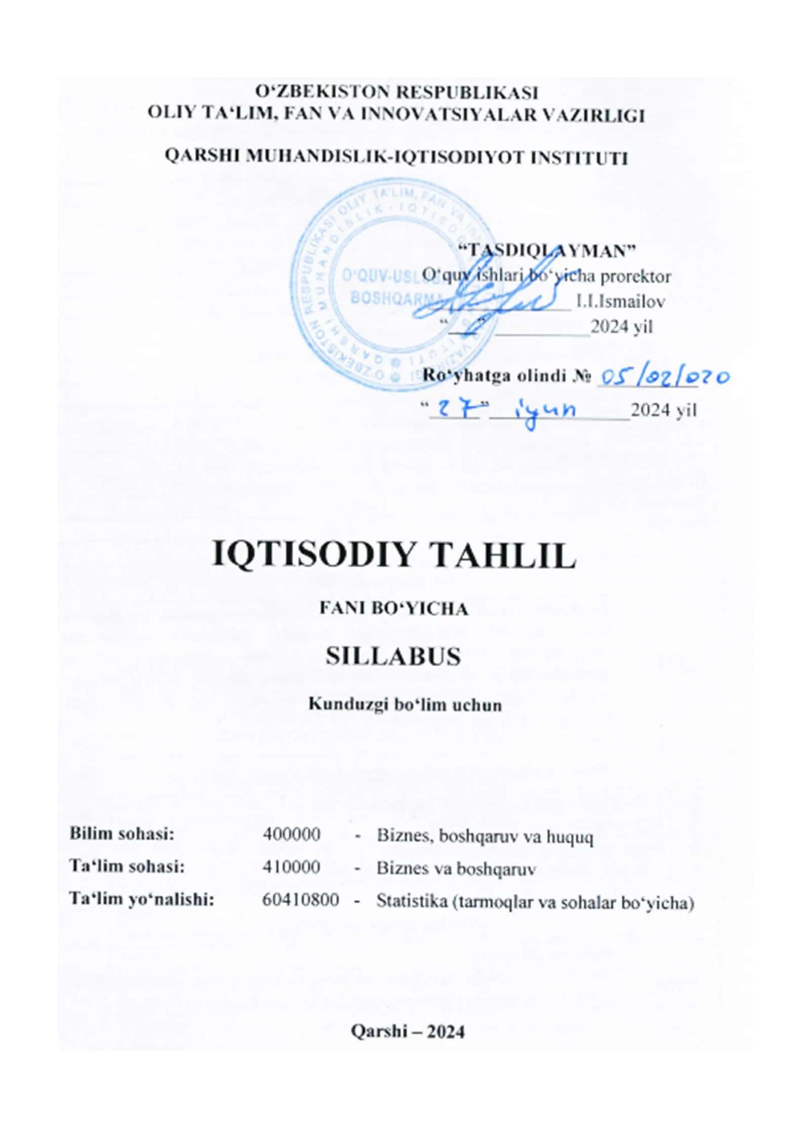Iqtisodiy tahlil