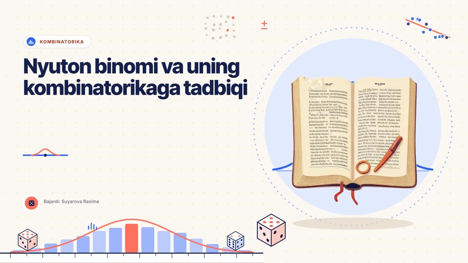 Nyuton binomi va uning kombinatorikaga tadbiqi