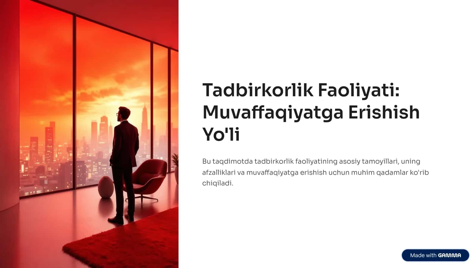Tadbirkorlik Faoliyati: Muvaffaqiyatga Erishish Yo'li