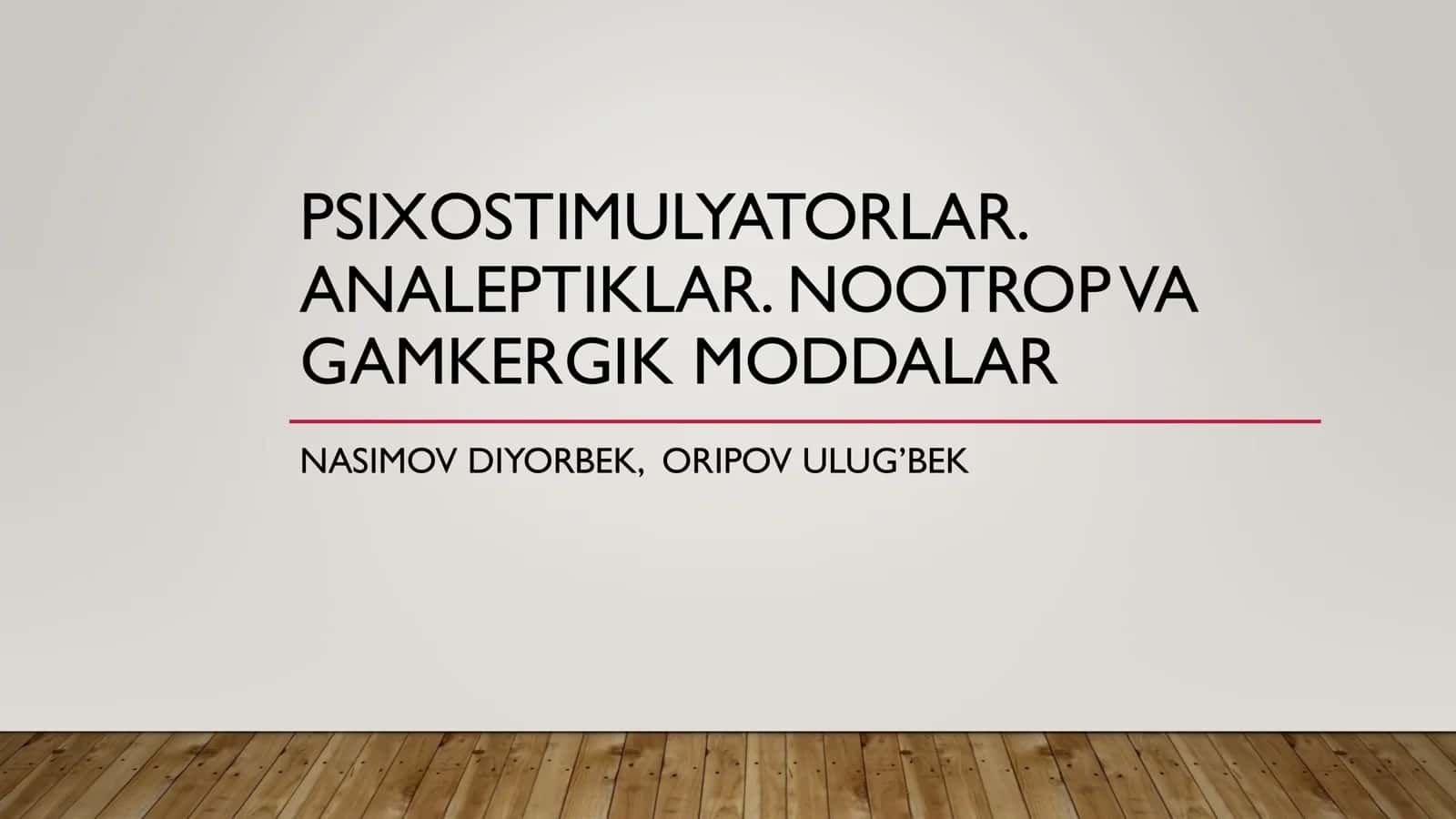 PSIXOSTIMULYATORLAR