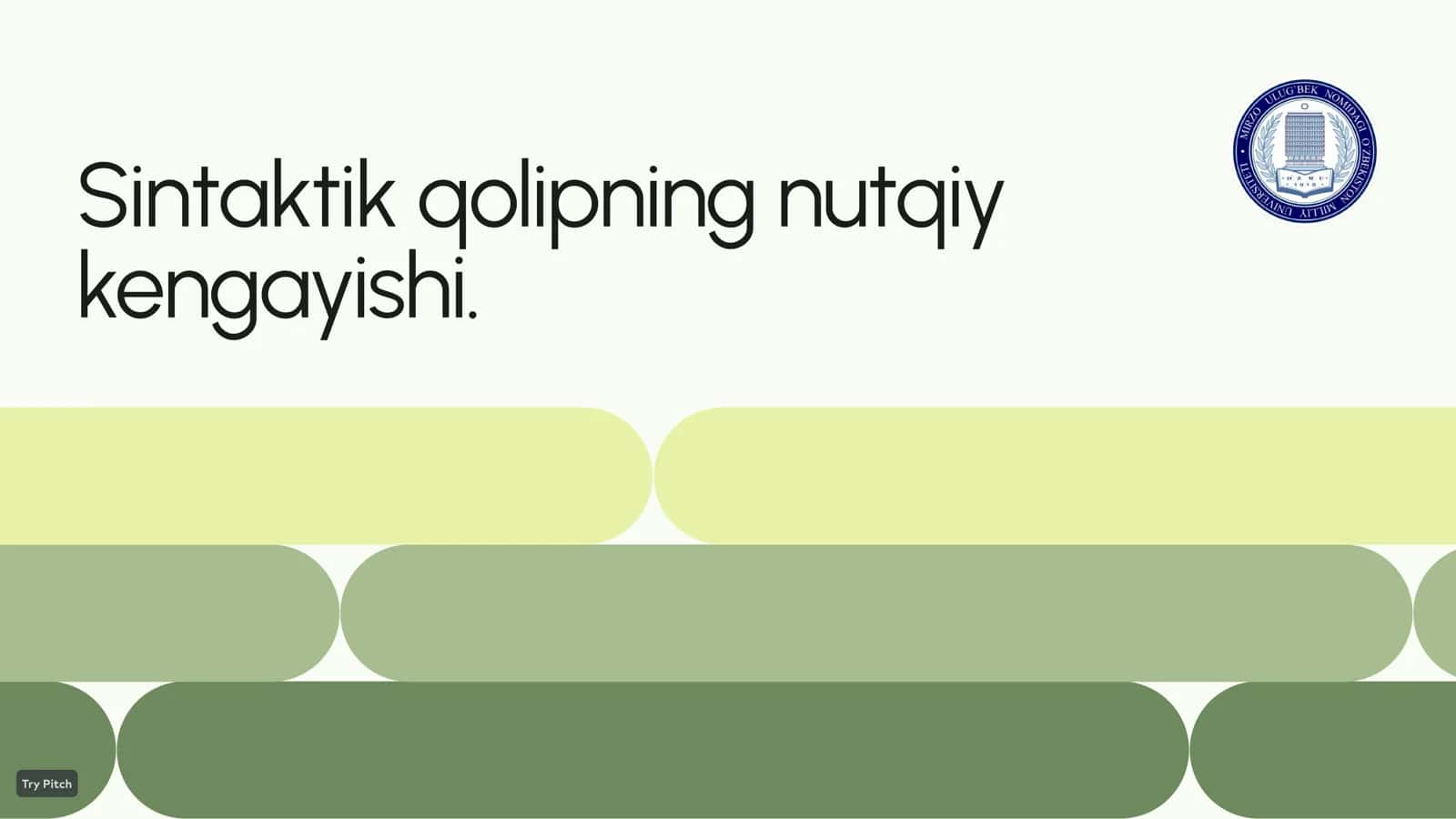 Sintaktik qolipning nutqiy kengayishi.