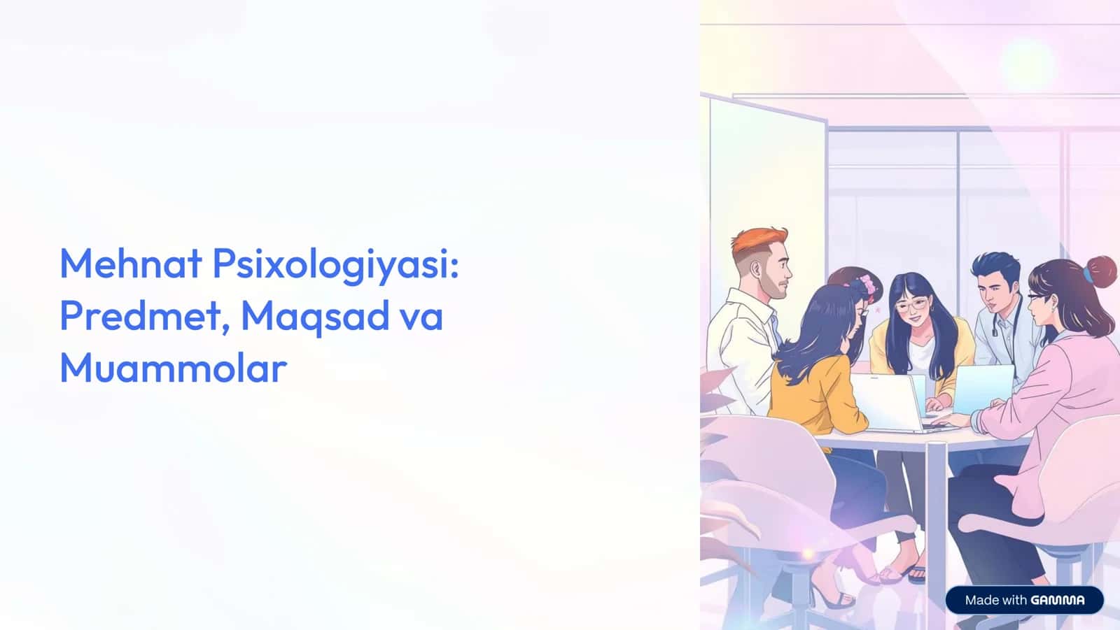 Mehnat Psixologiyasi: Predmet, Maqsad va Muammolar