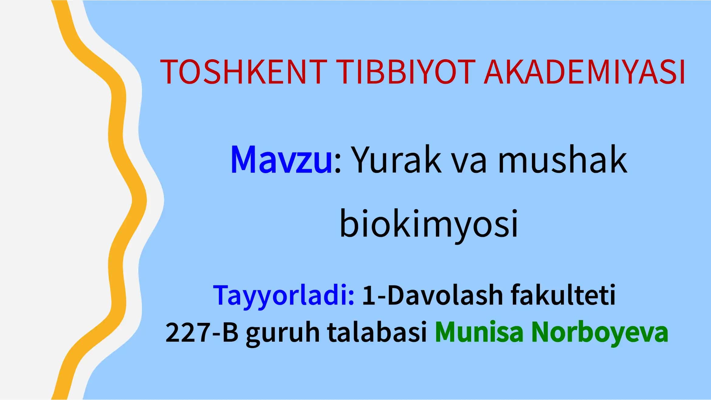 Yurak va mushak biokimyosi