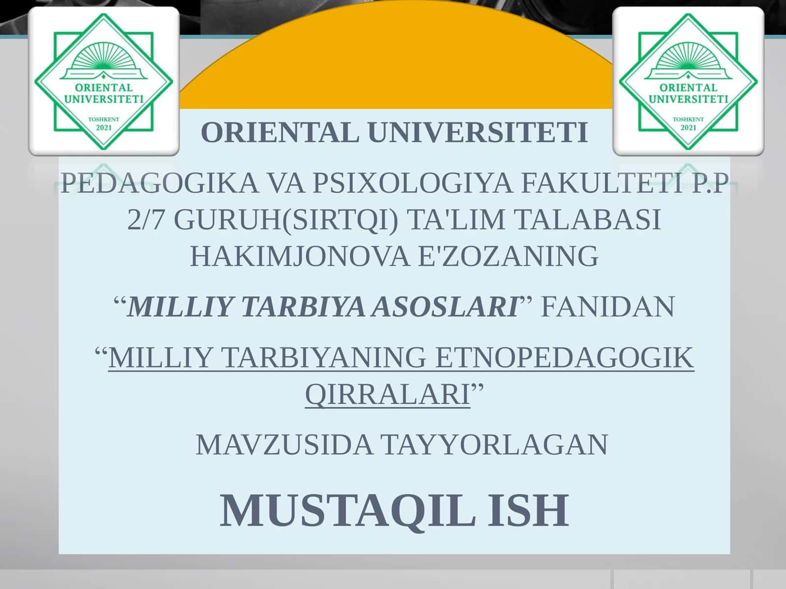 Milliy tarbiyaning etnopedagogik qirralari