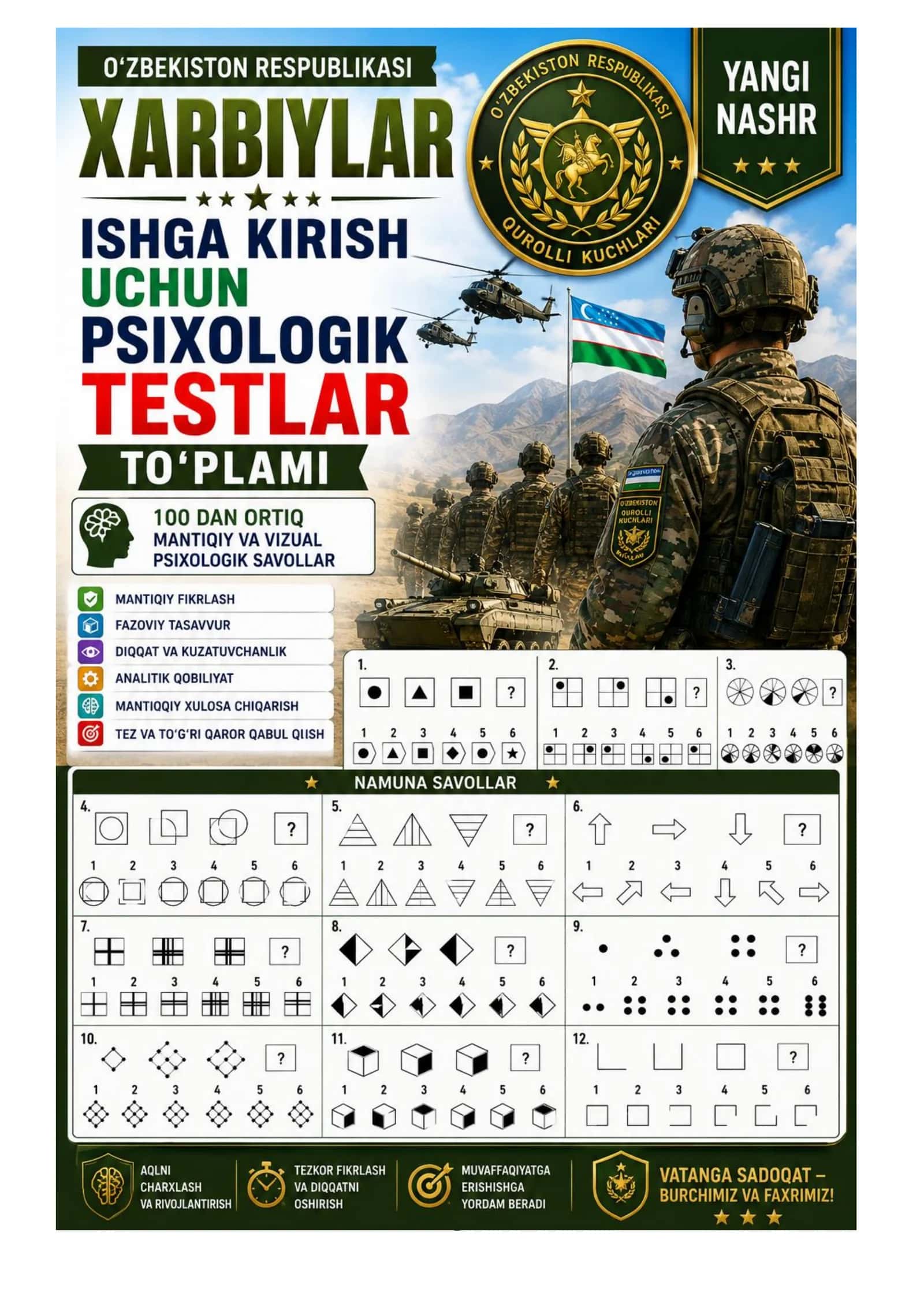 BOJXONA IDORALARIGA ISHGA KIRISH IQ test SAVOL-JAVOBLARI