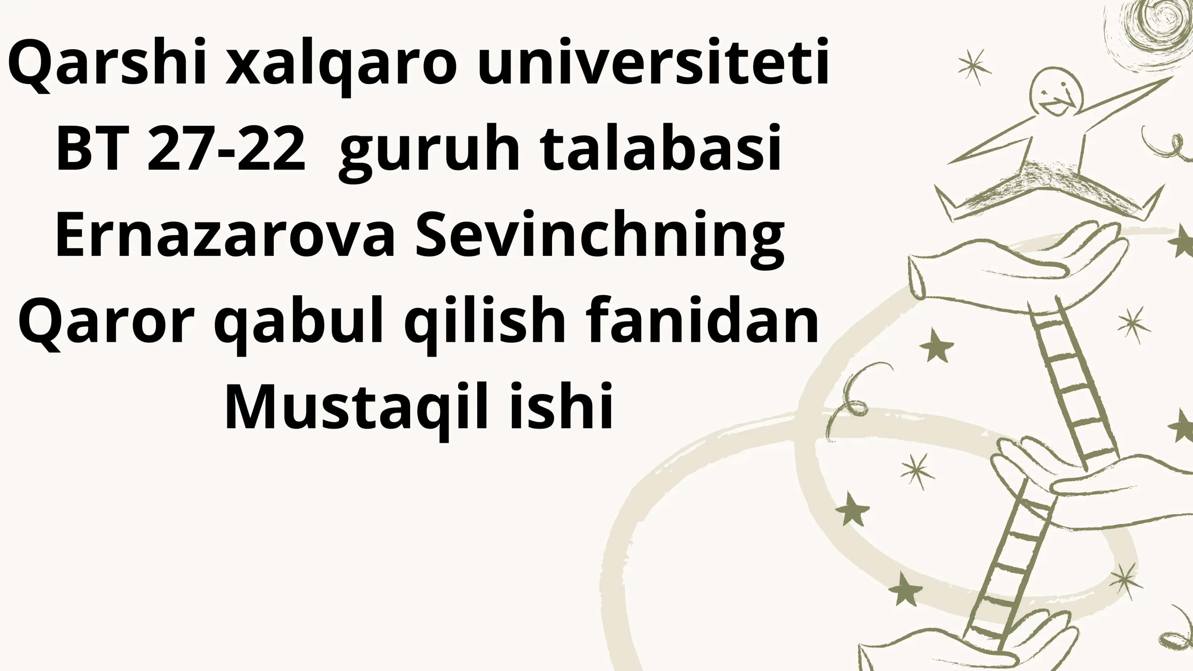 Ijtimoiy qaror qabul qilish fanidan