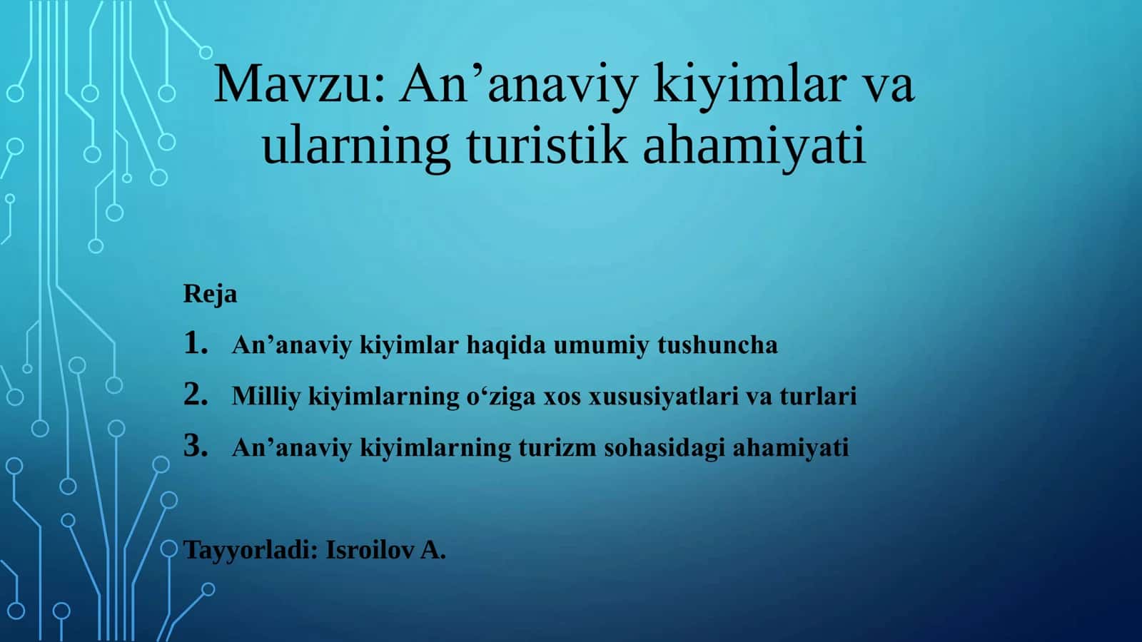 An’anaviy kiyimlar va ularning turistik ahamiyati