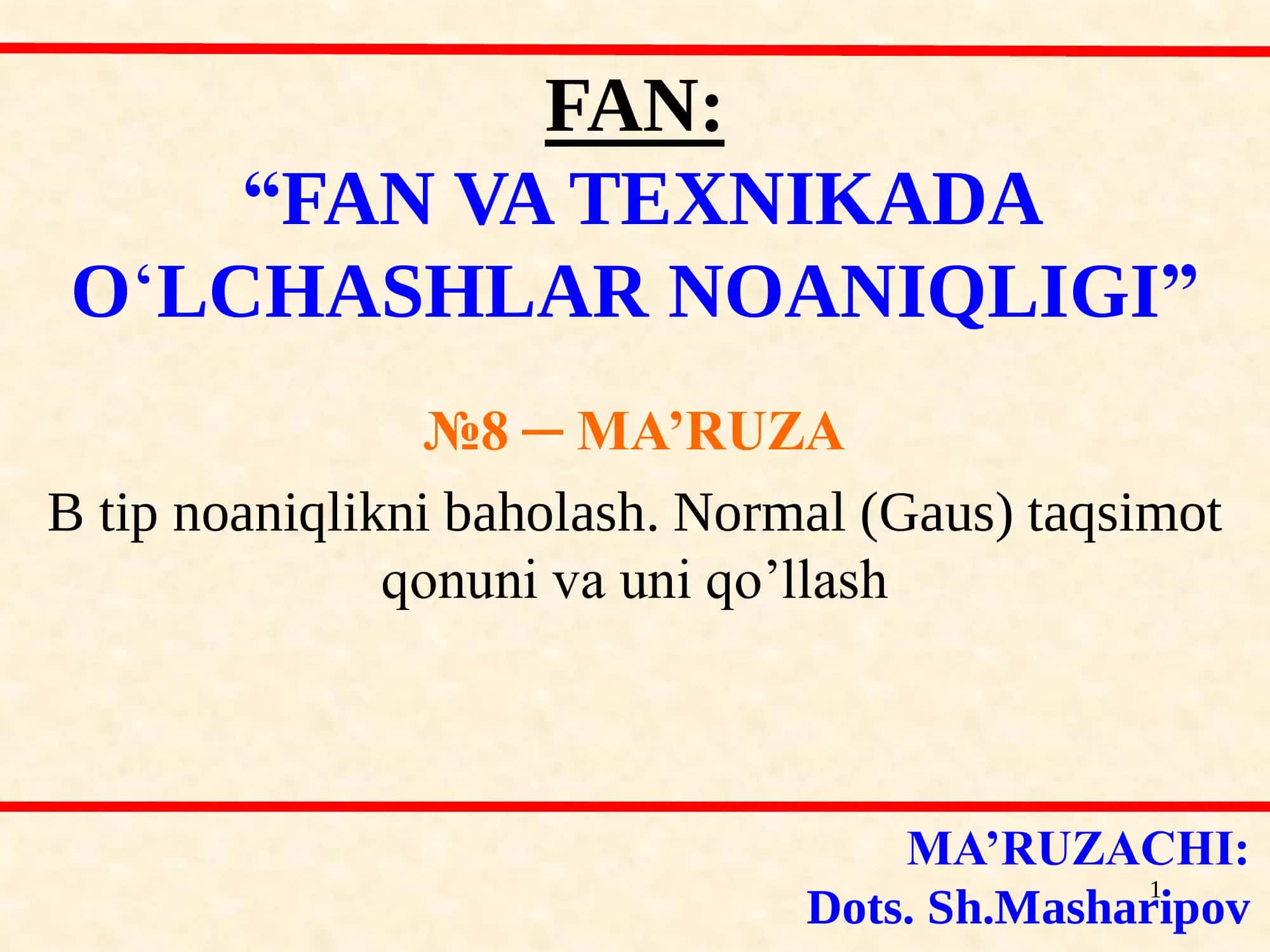O‘lchashlar noaniqliği