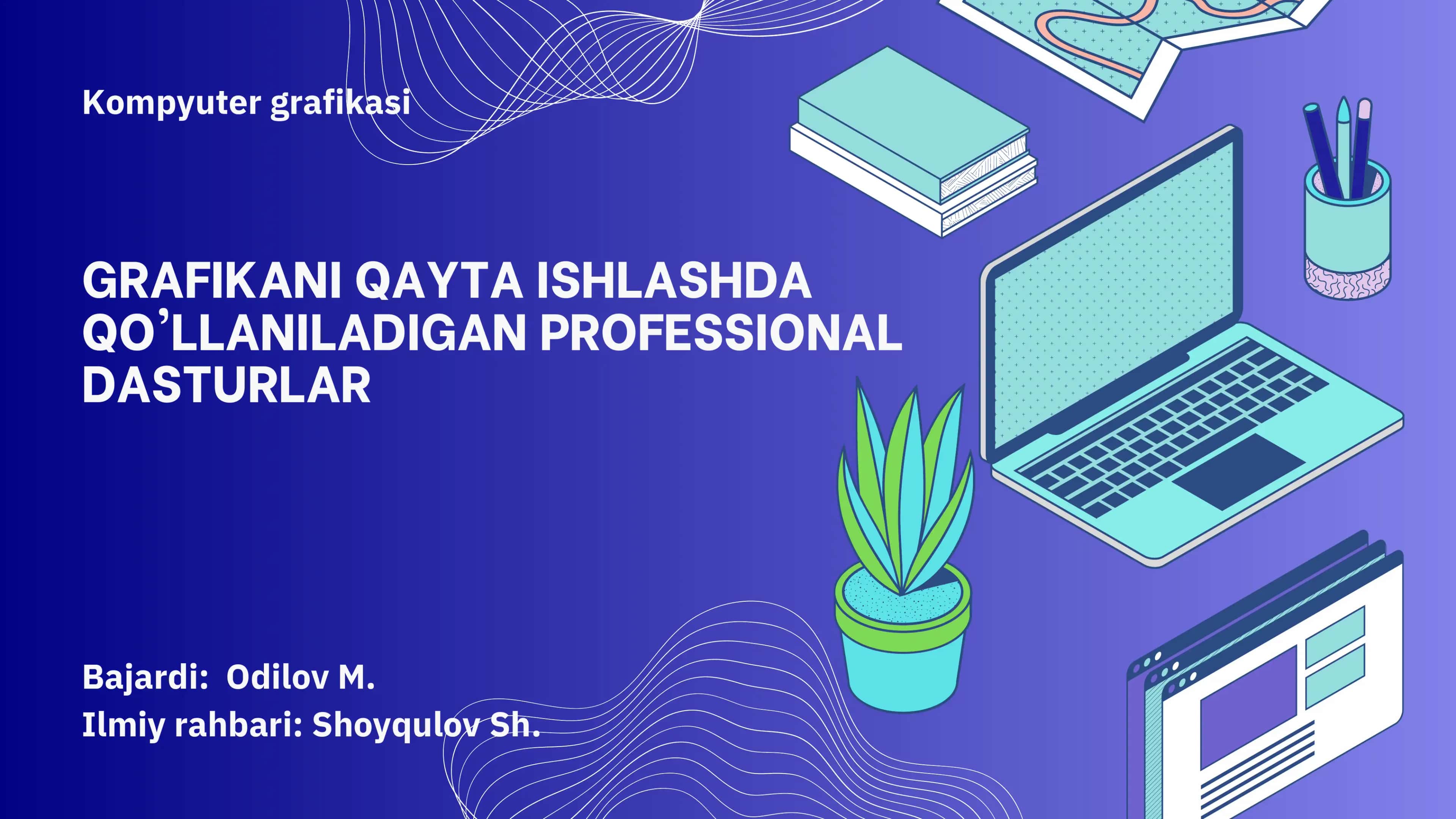 Grafikani qayta ishlashda QO'LLANILADIGAN PROFESSIONAL dasturlar