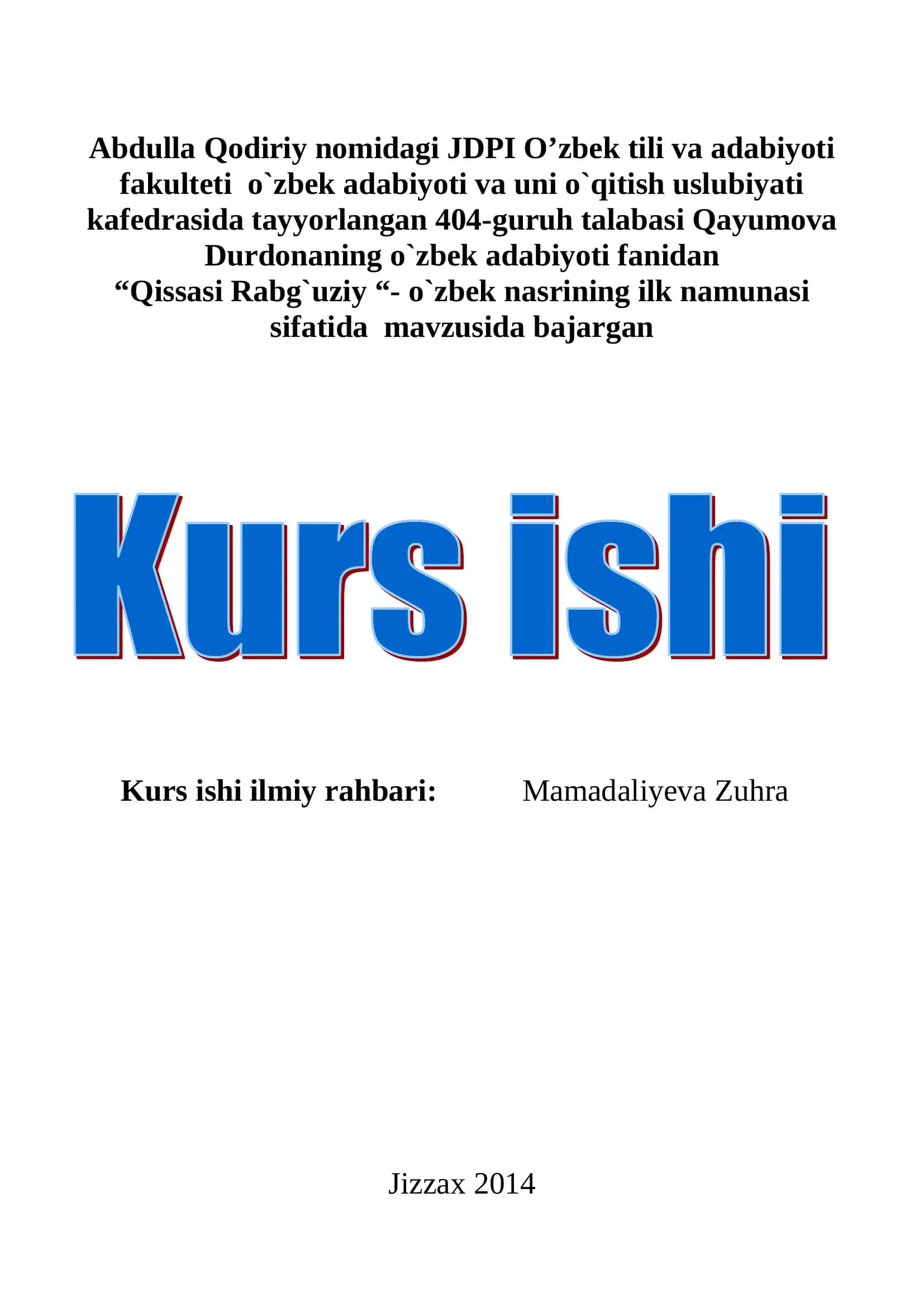 Qissasi Rabg'uziy