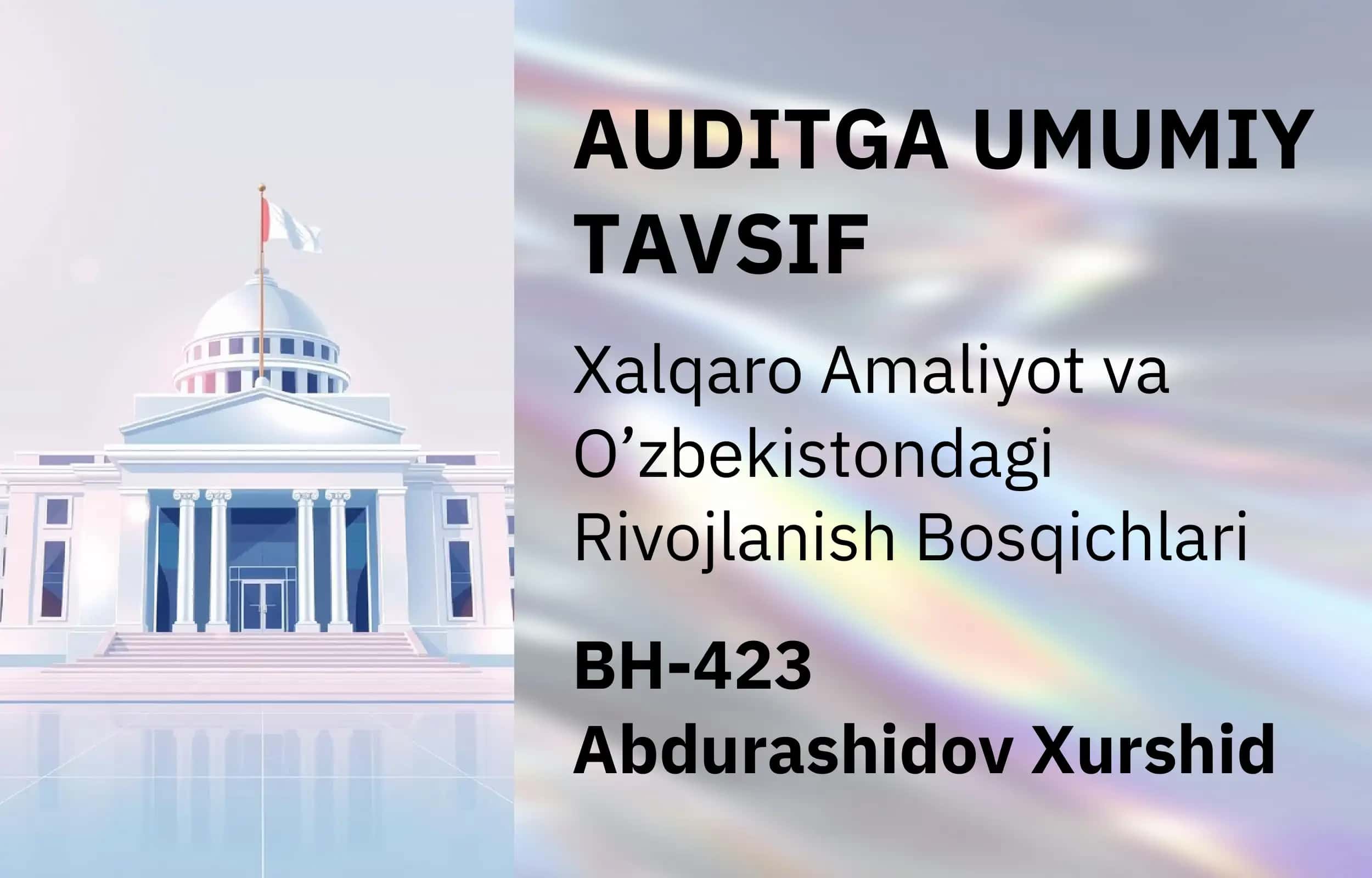 AUDITGA UMUMIY TAVSIF