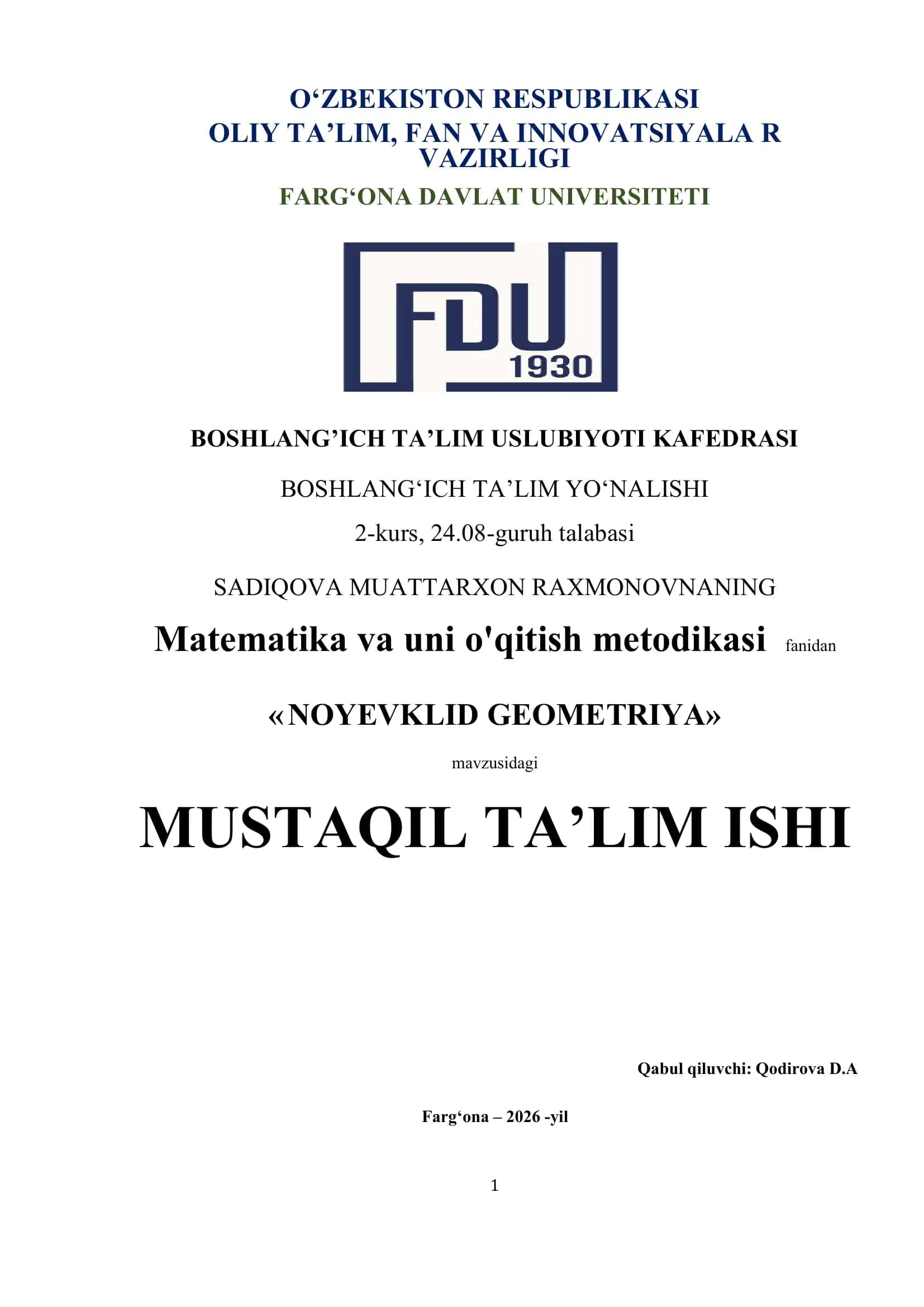 NOYEVKLID GEOMETRIYA