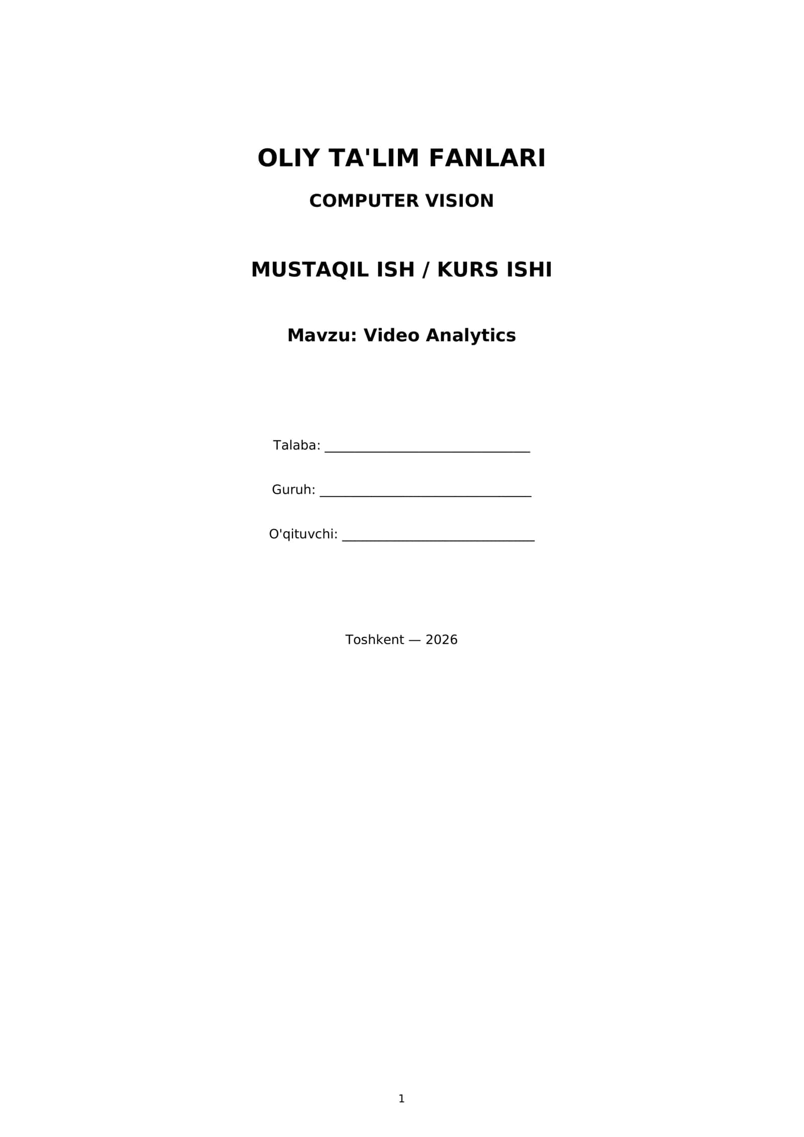 Video Analytics